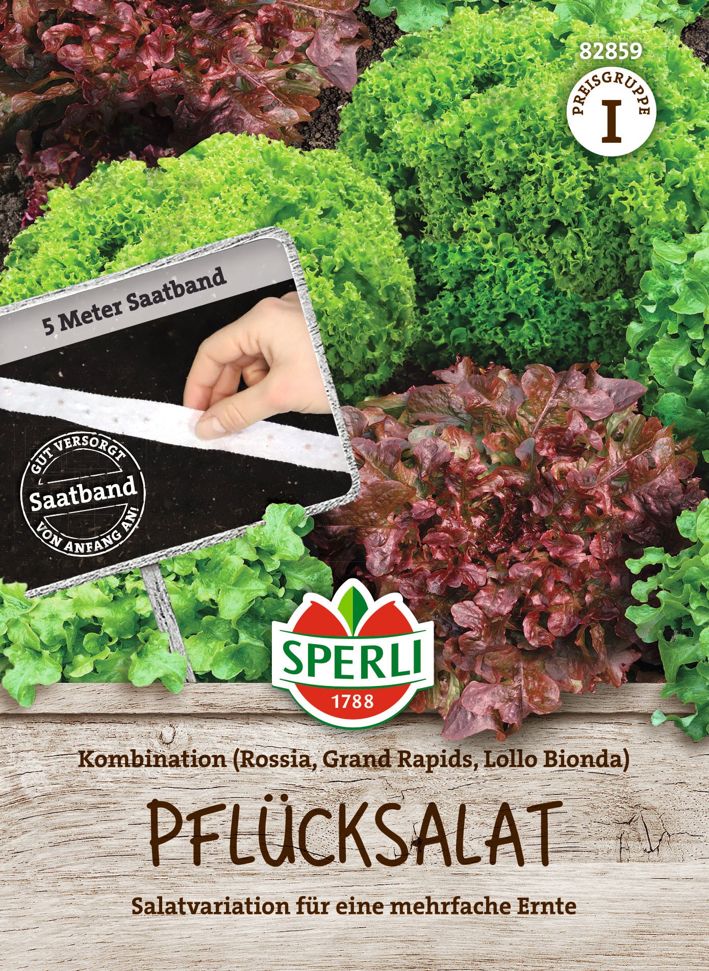Pflücksalat Kombination, Saatband