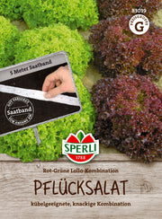 Salatsamen Rot-Grüne Lollo-Kombination, Saatband