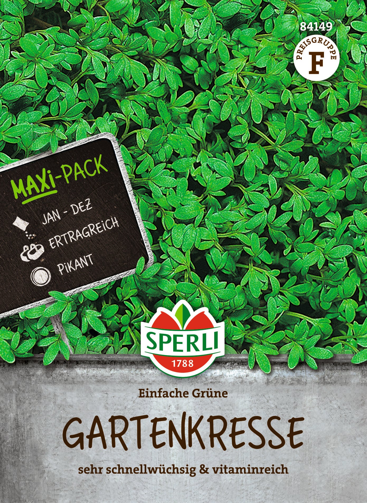 Gartenkresse Einfache Grüne, MaxiPack 50g