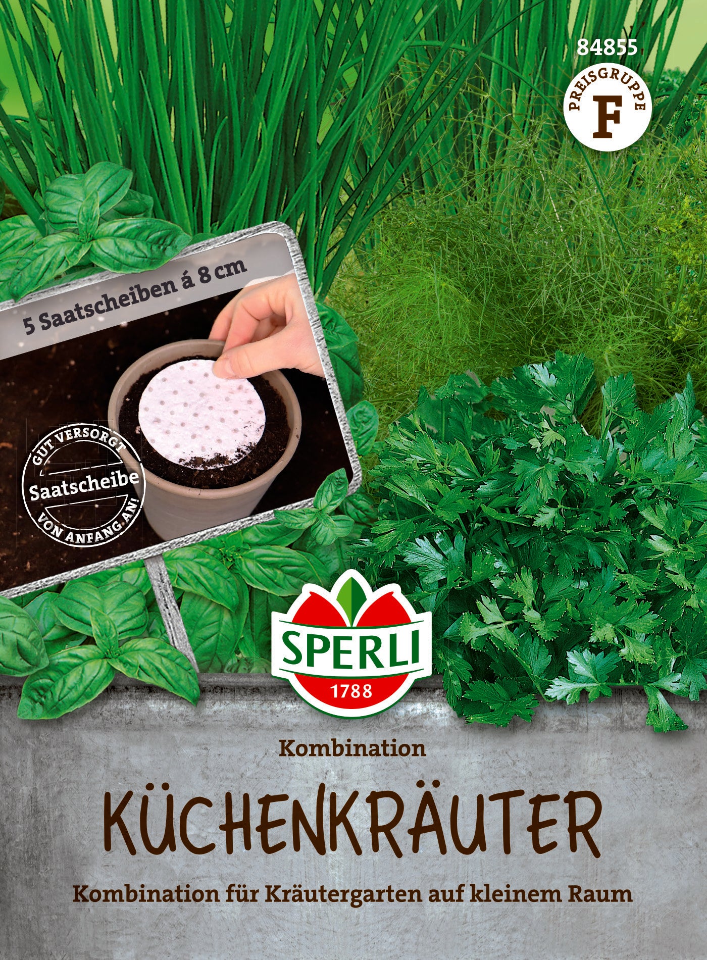 Küchenkräutersamen, Saatscheibe