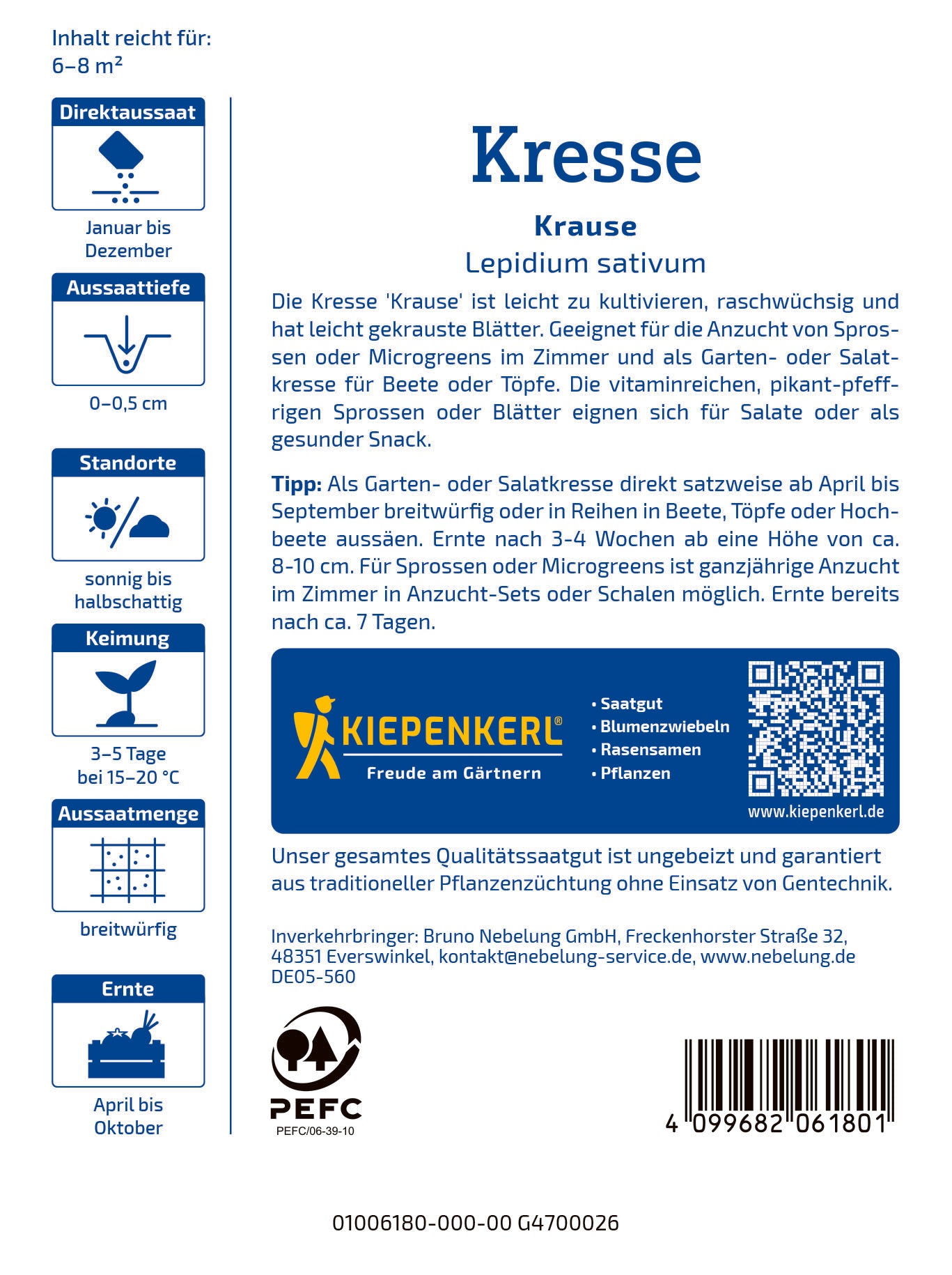 Kresse Krause, Vorteilspackung
