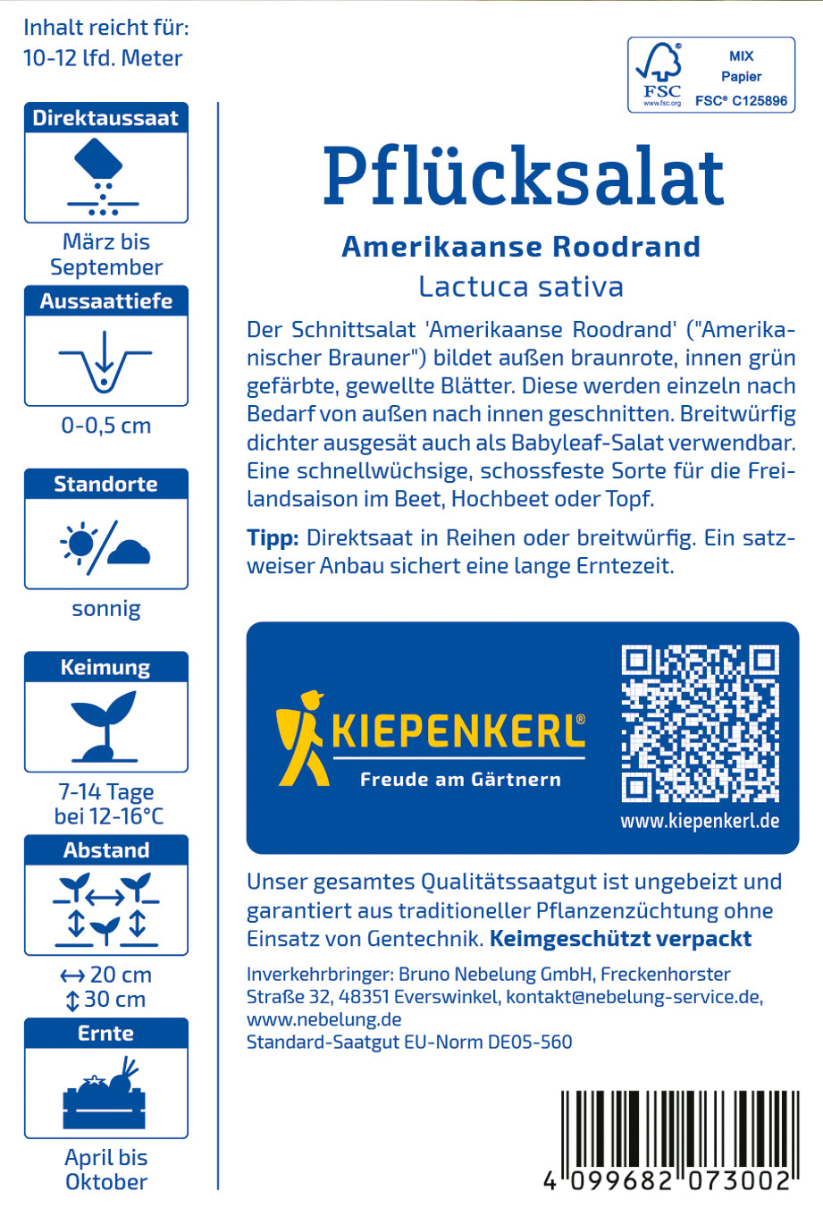 Pflücksalat Amerikaanse Roodrand