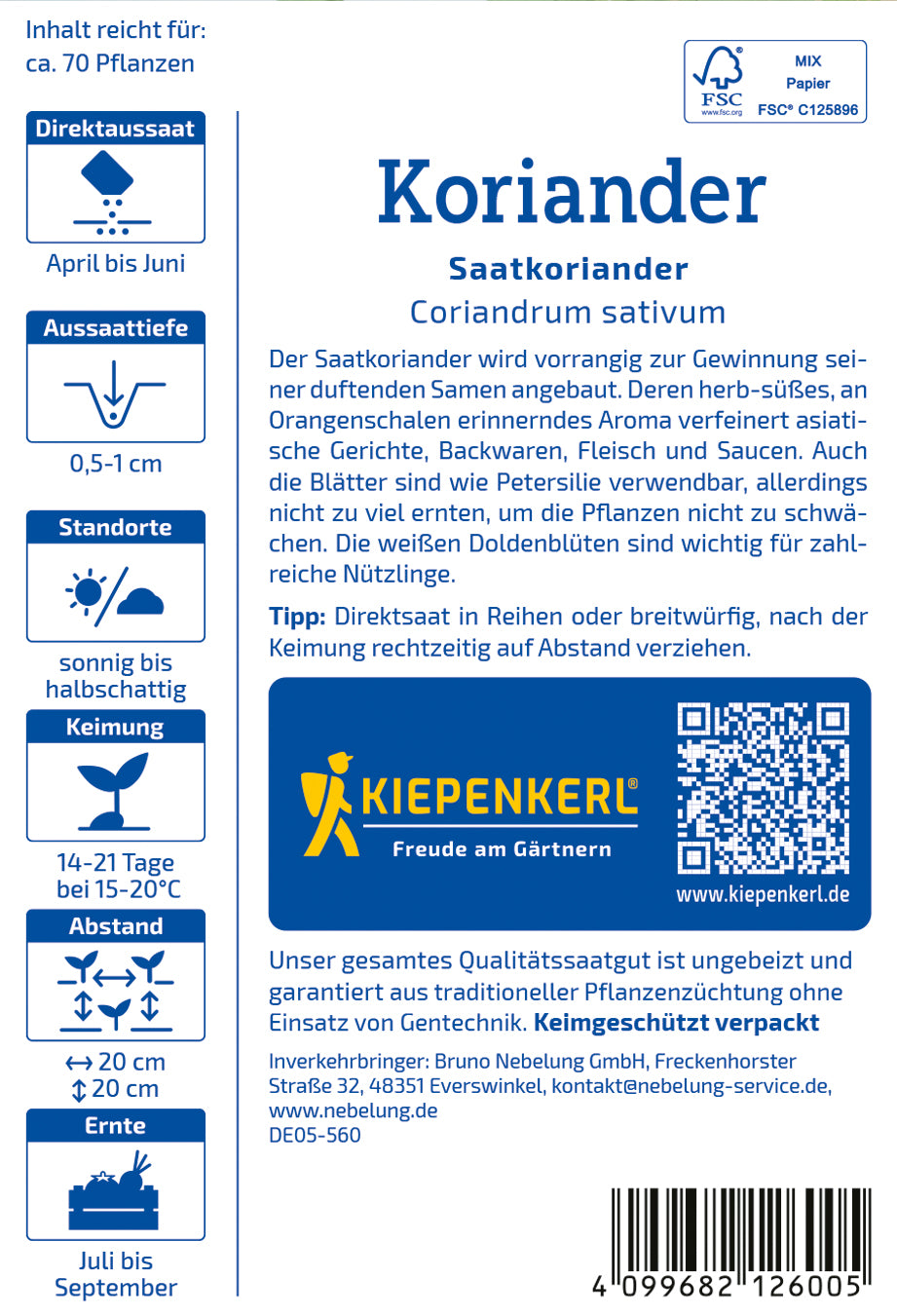 Koriander Saatkoriander