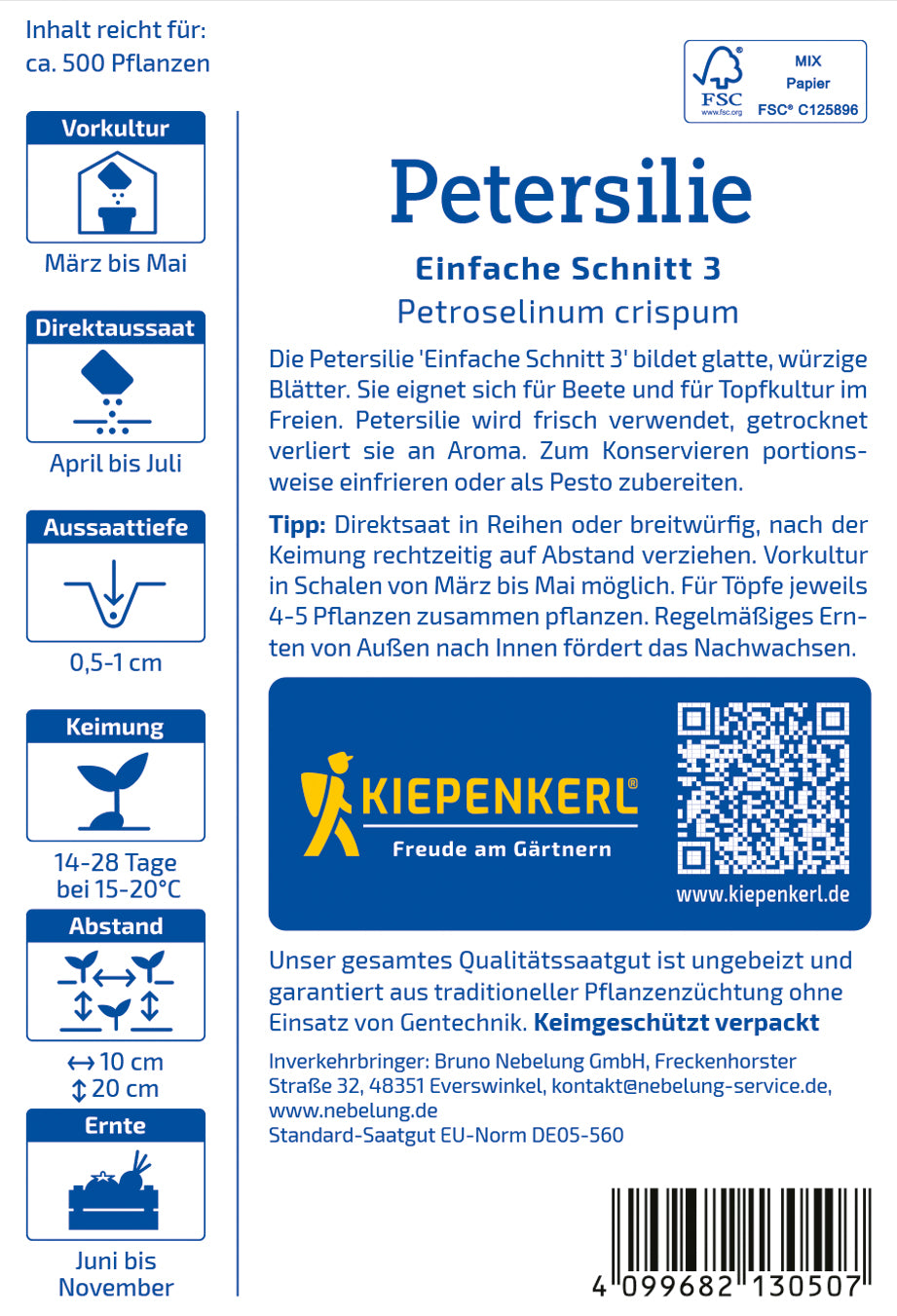 Petersilie Einfache Schnitt 3