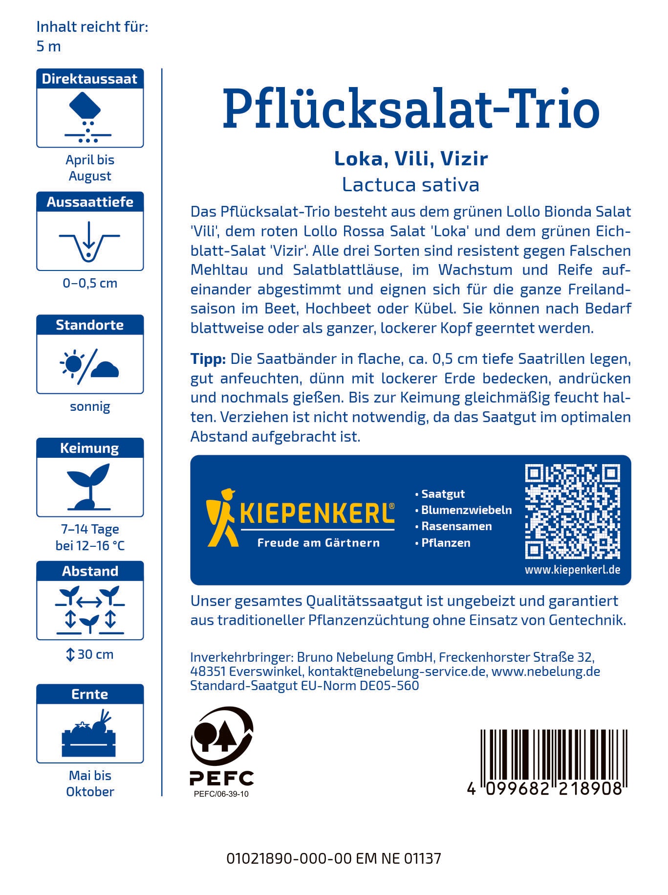 Pflücksalat-Trio Loka, Vili, Vizir, Saatband
