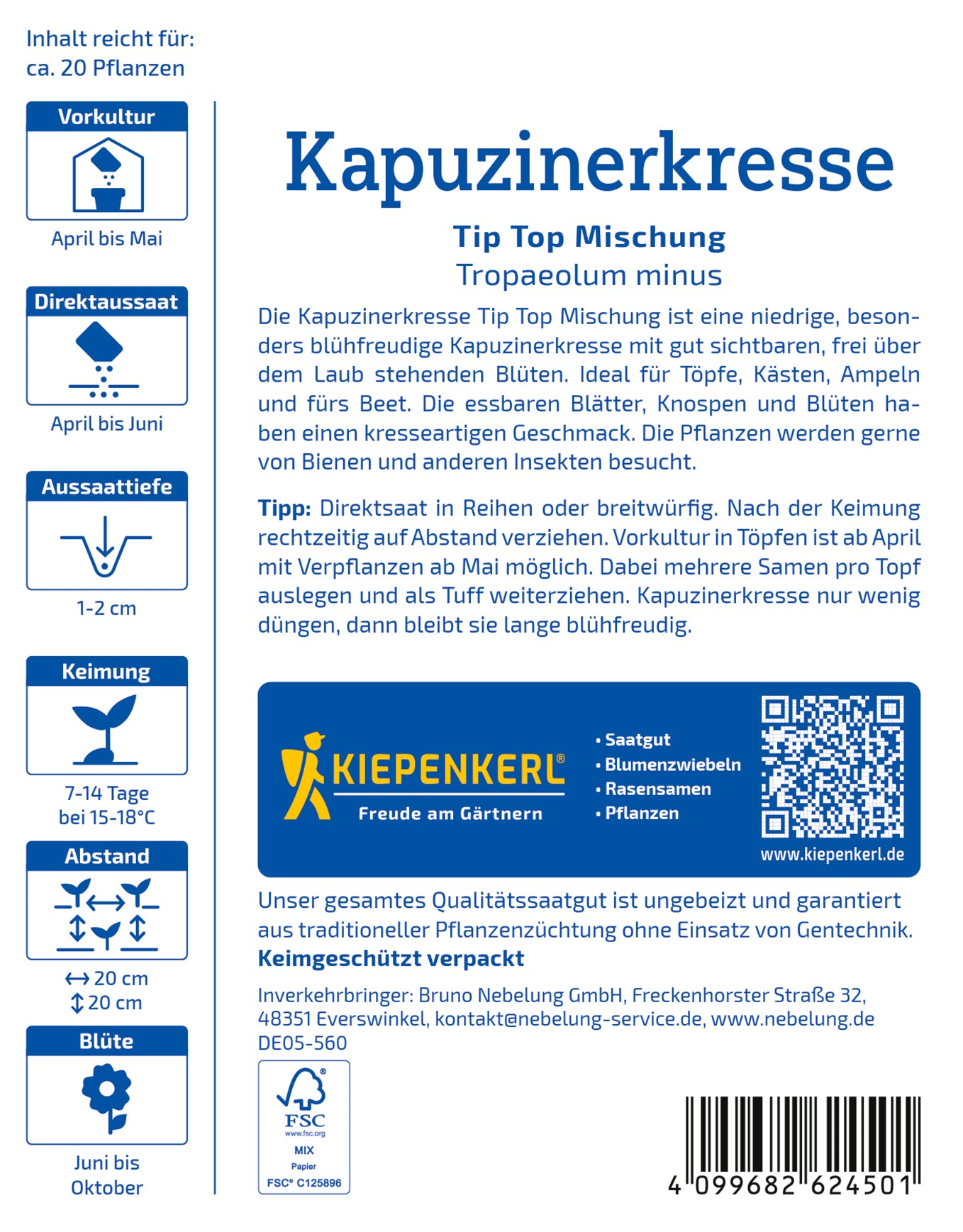 Kapuzinerkresse Tip-Top Mischung