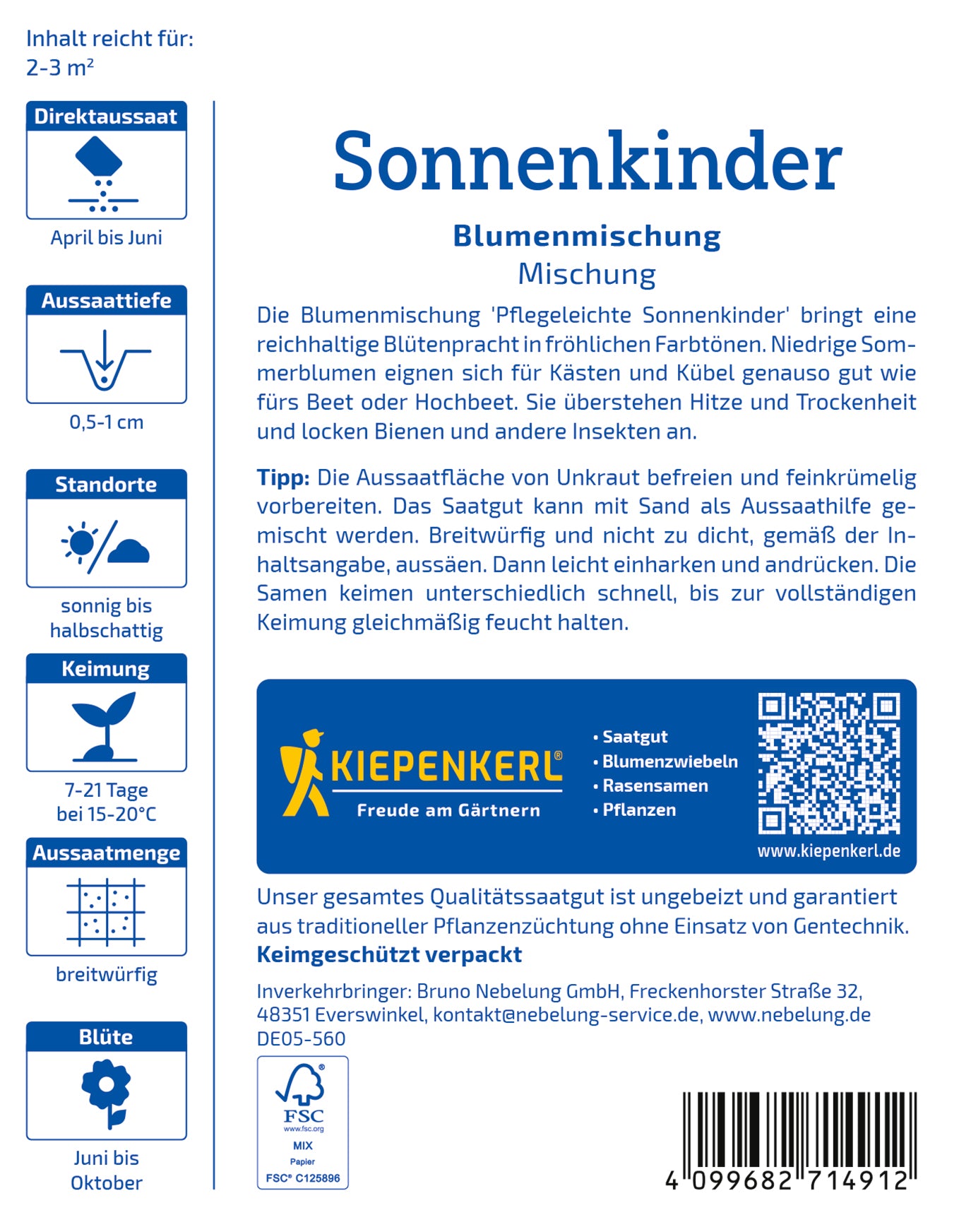 Blumenmischung Sonnenkinder
