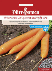 Möhren Pillensaat Lange rote stumpfe 2/3