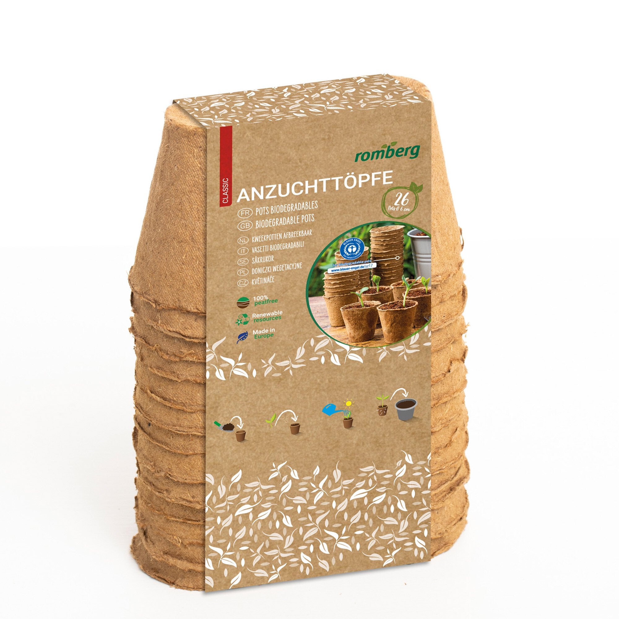 26 Anzuchttöpfe 6 cm rund