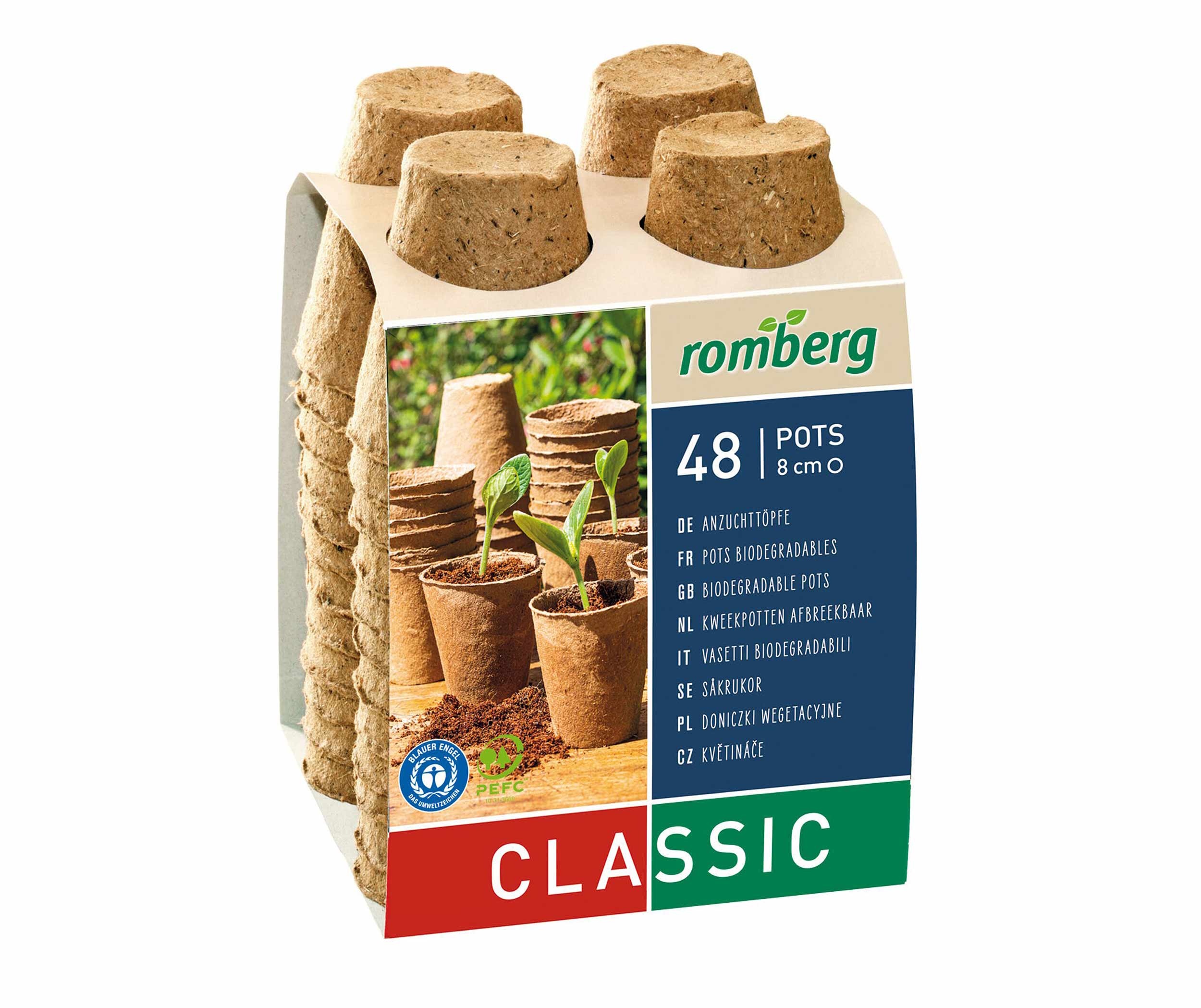 48 Anzuchttöpfe 8 cm rund Großpackung