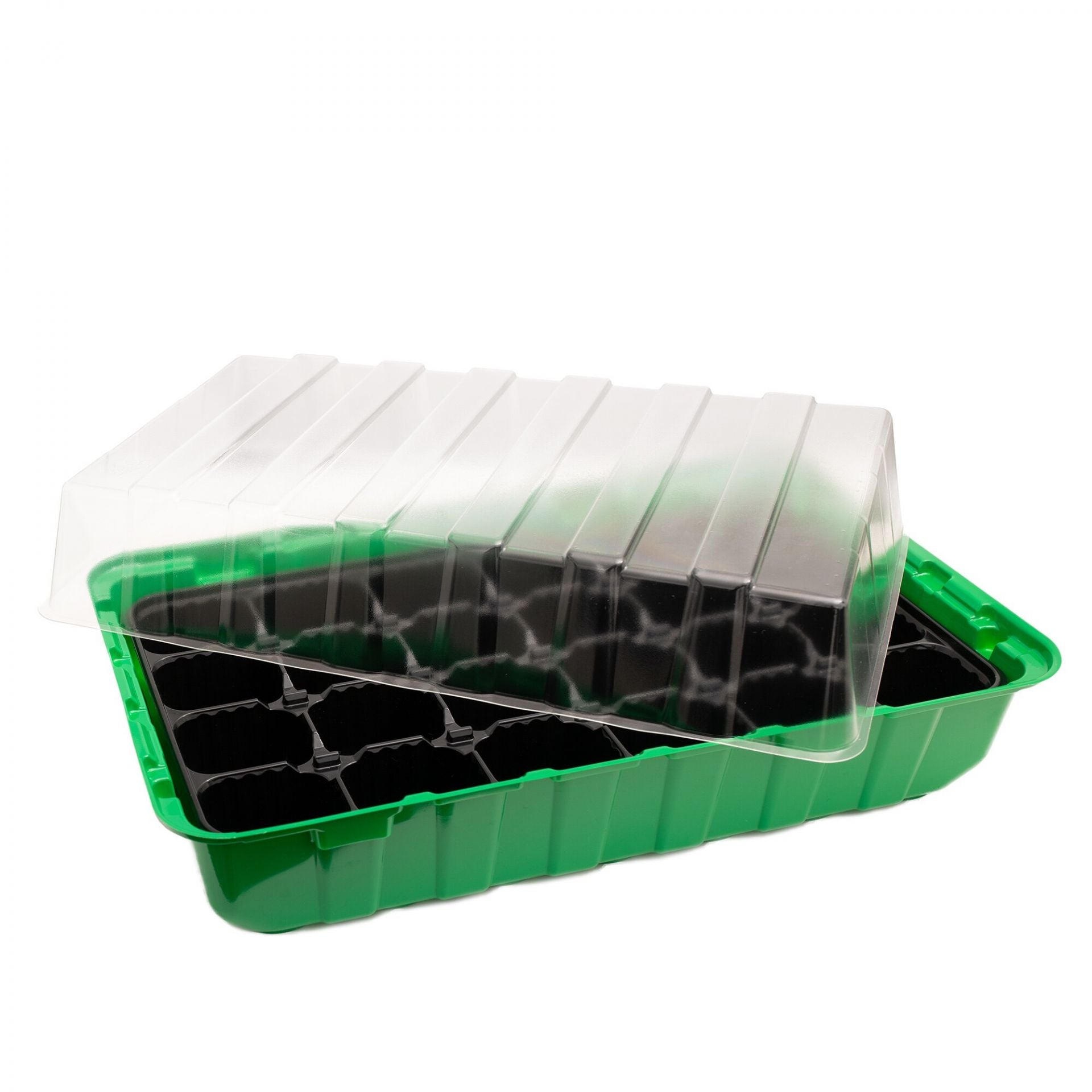 Anzuchthaus 4er Set 36 x 22 x 13 cm je 24 Kunststofftöpfe