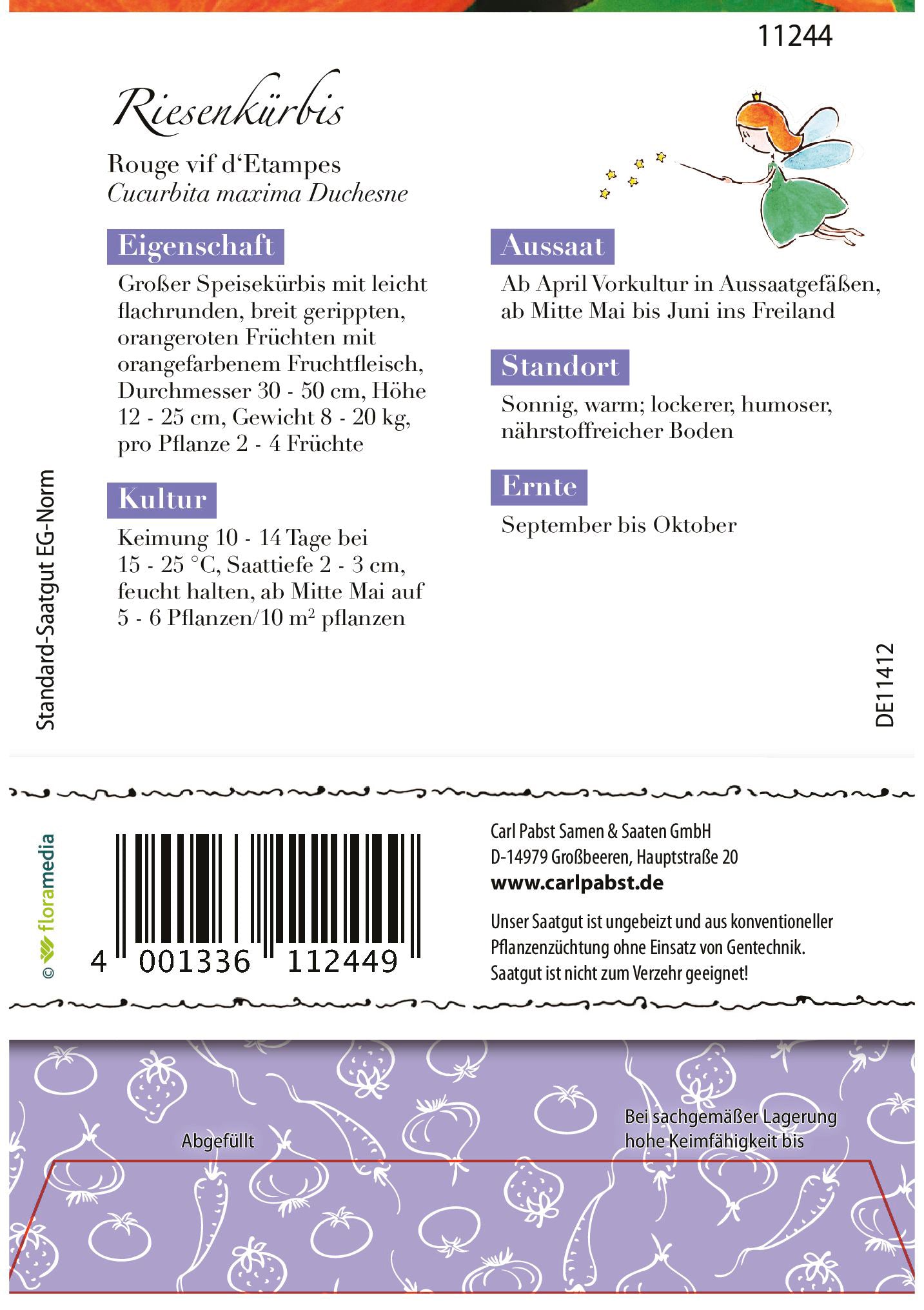 Riesenkürbis Rouge vif d´Etampes