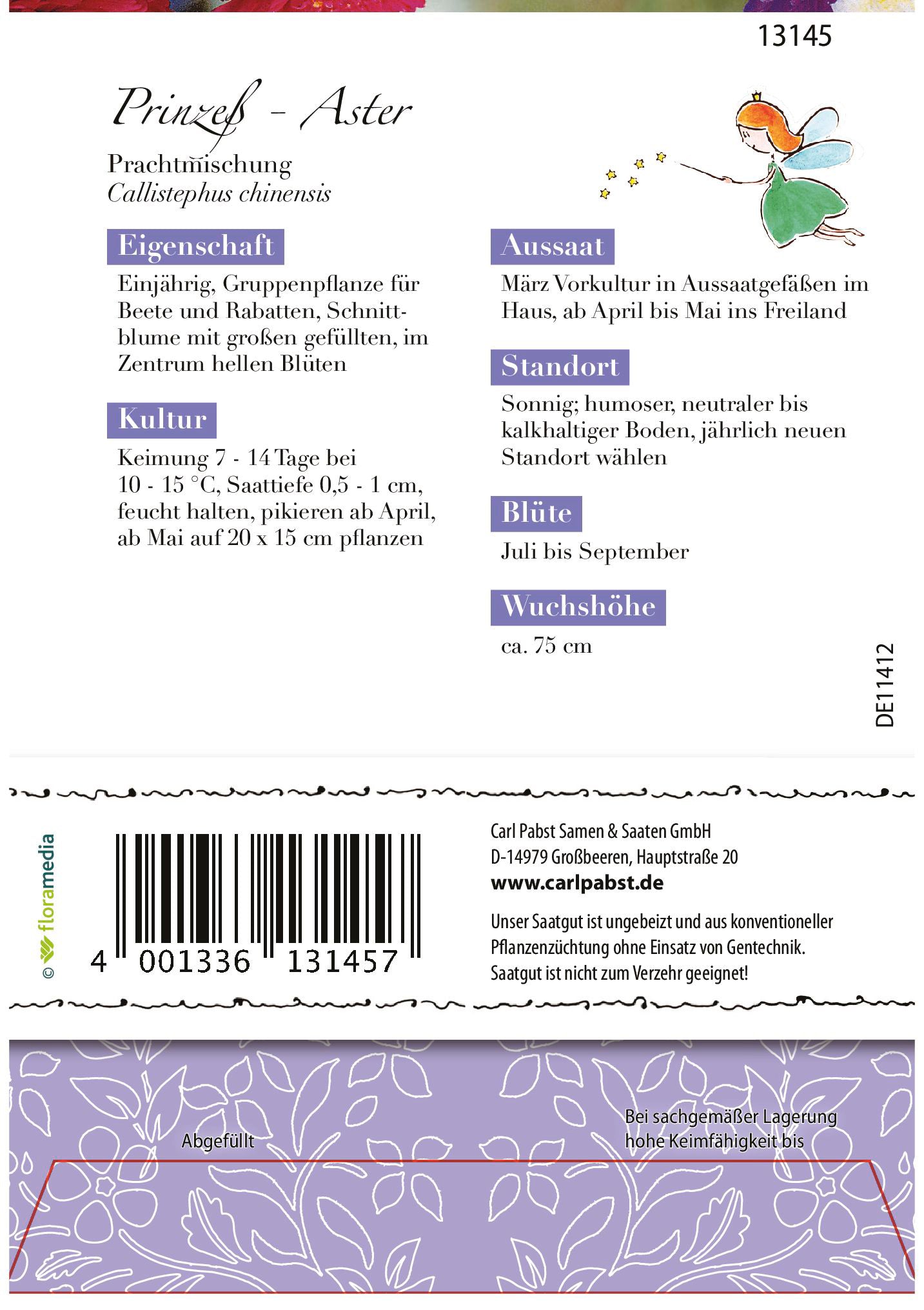 Prinzeß-Aster Prachtmischung