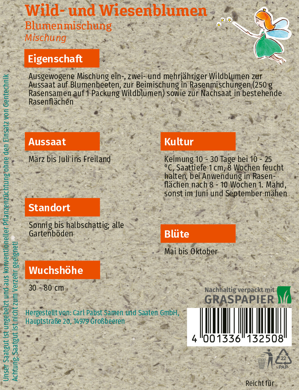 Wild- und Wiesenblumen Blumenmischung ohne Gräser