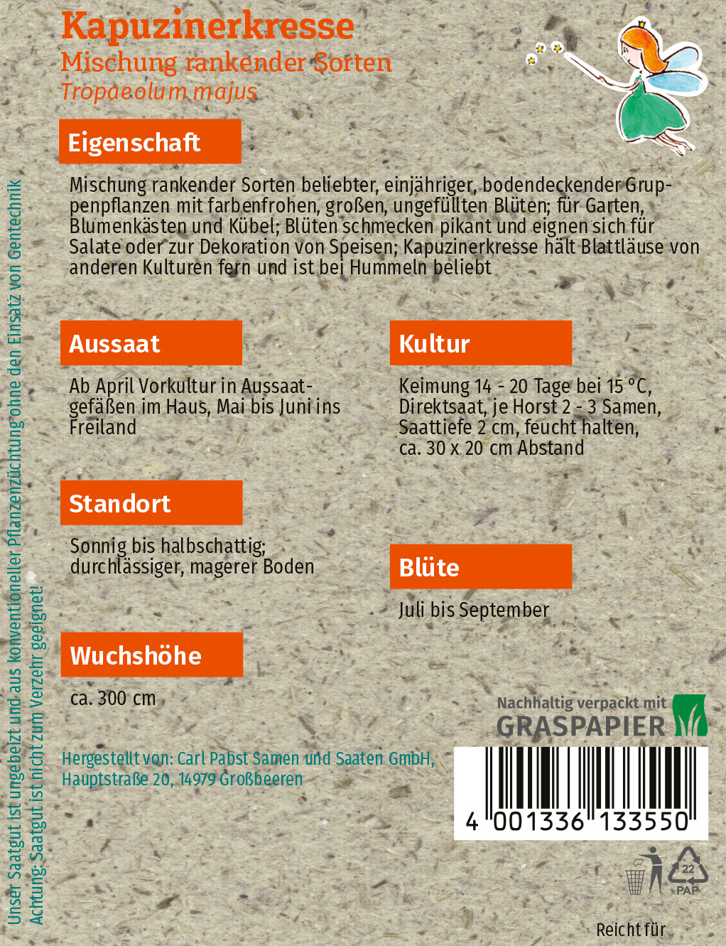 Kapuzinerkresse Mischung rankender Sorten