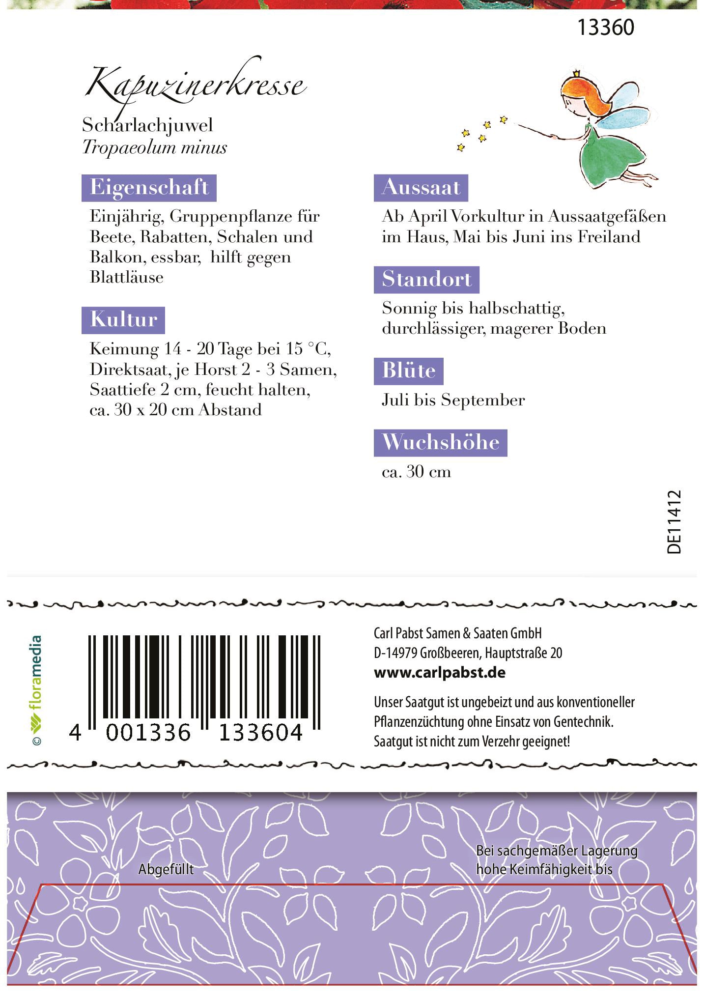 Kapuzinerkresse Scharlachjuwel