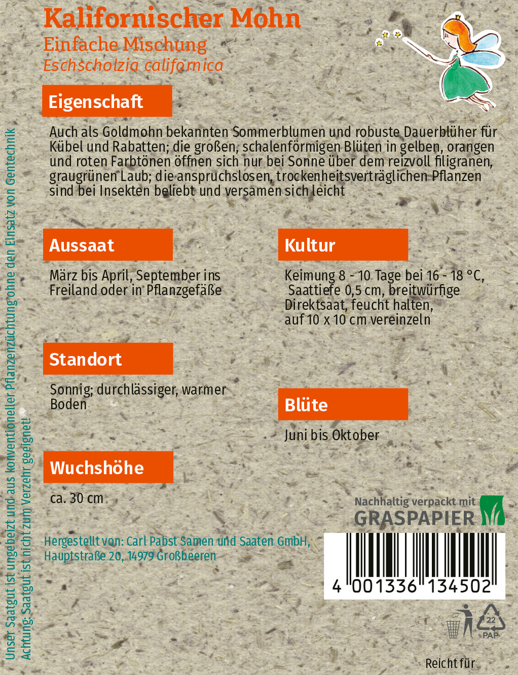 Kalifornischer Mohn Einfache Mischung