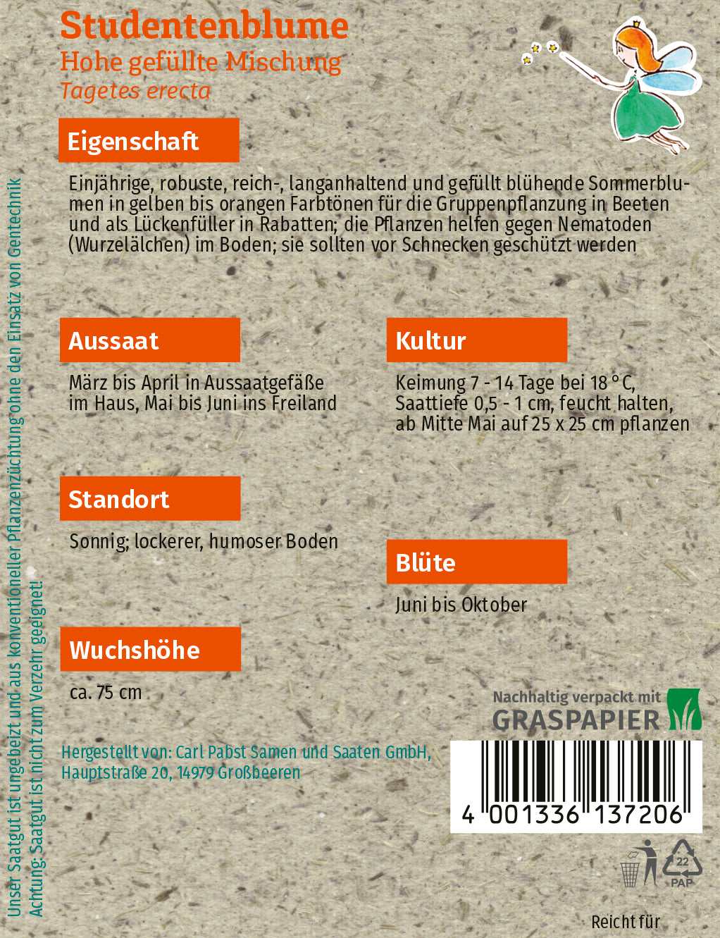 Studentenblume Hohe gefüllte Mischung