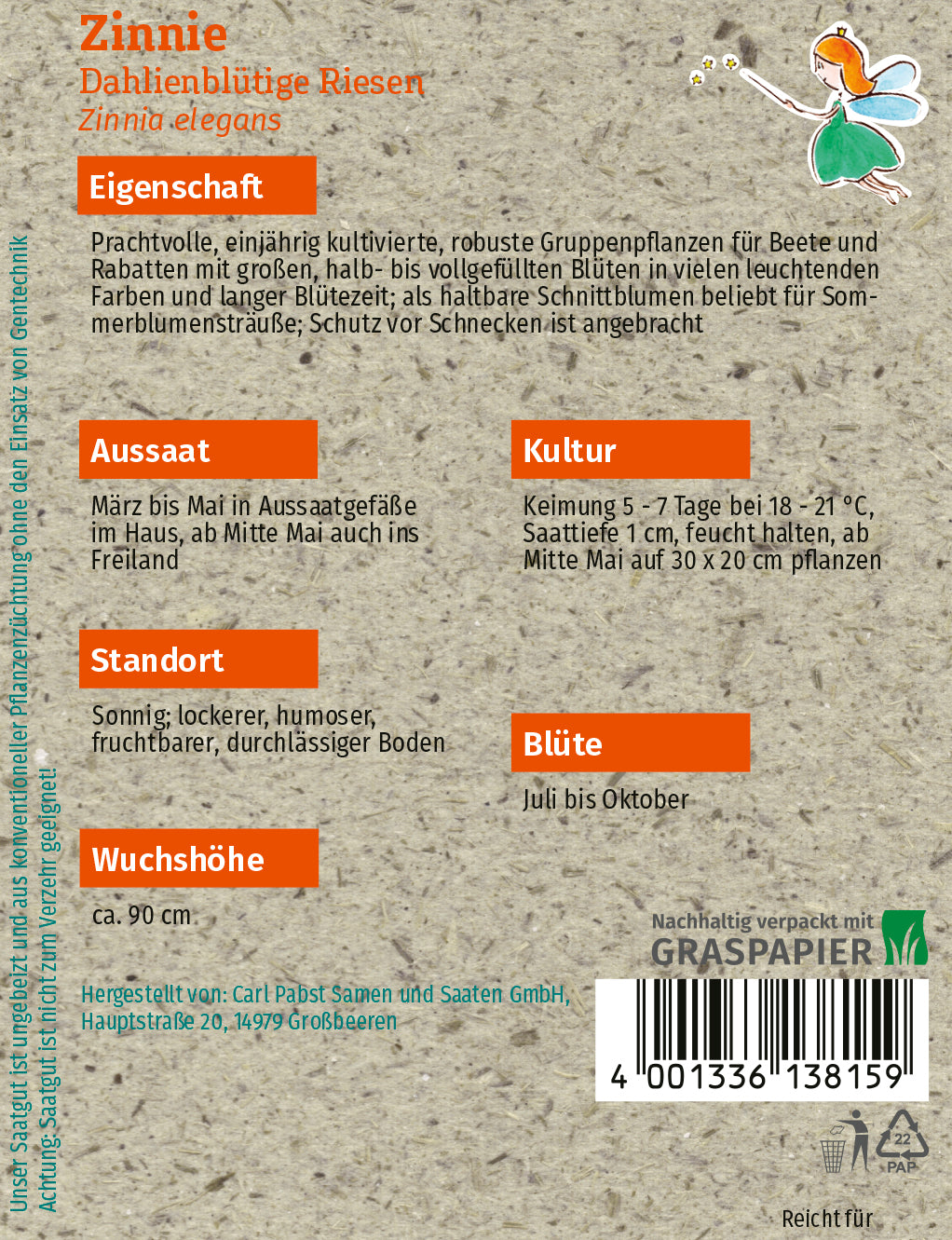 Zinnie Dahlienblütige Riesen