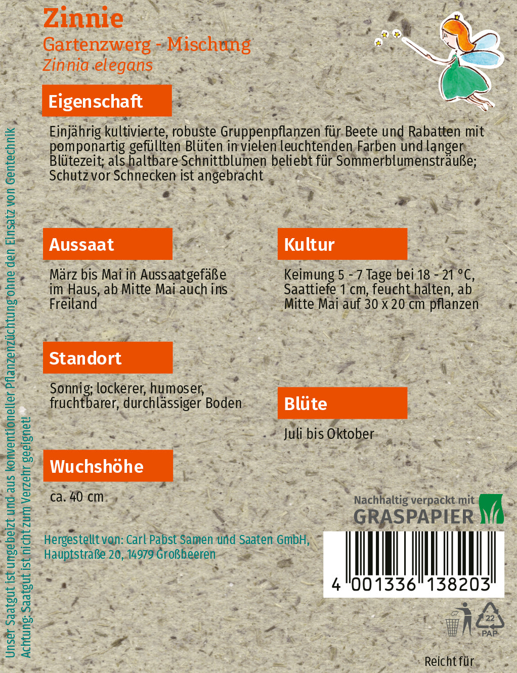 Zinnie Gartenzwerg-Mischung