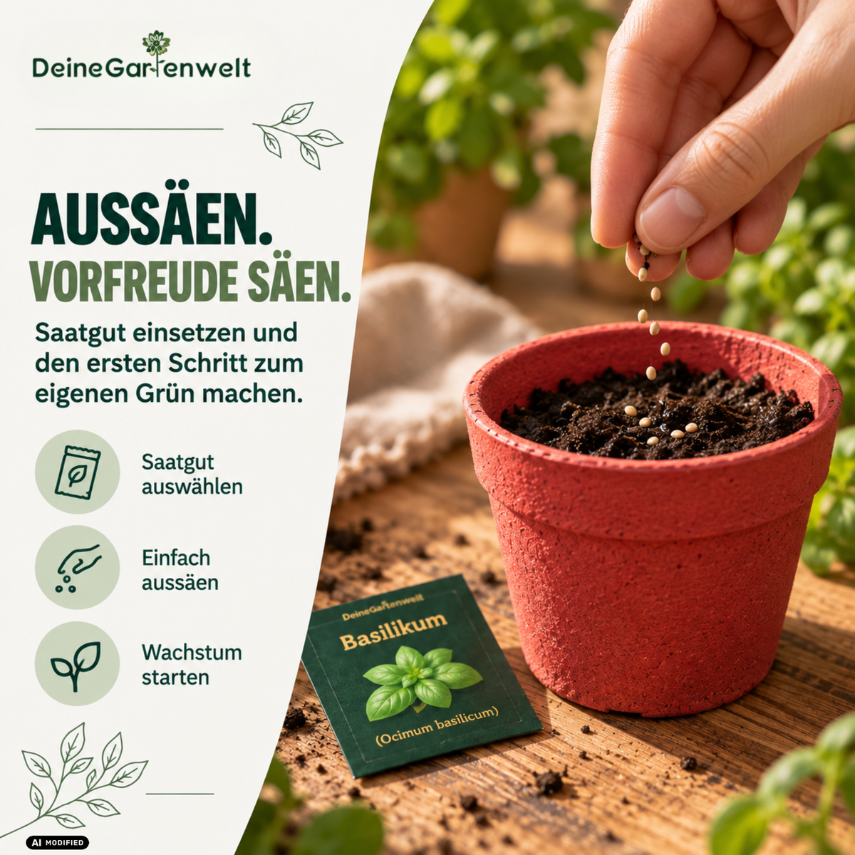 Saatgut Adventskalender mit Anzuchtset – 24 Sorten Blumen, Kräuter & Gemüse
