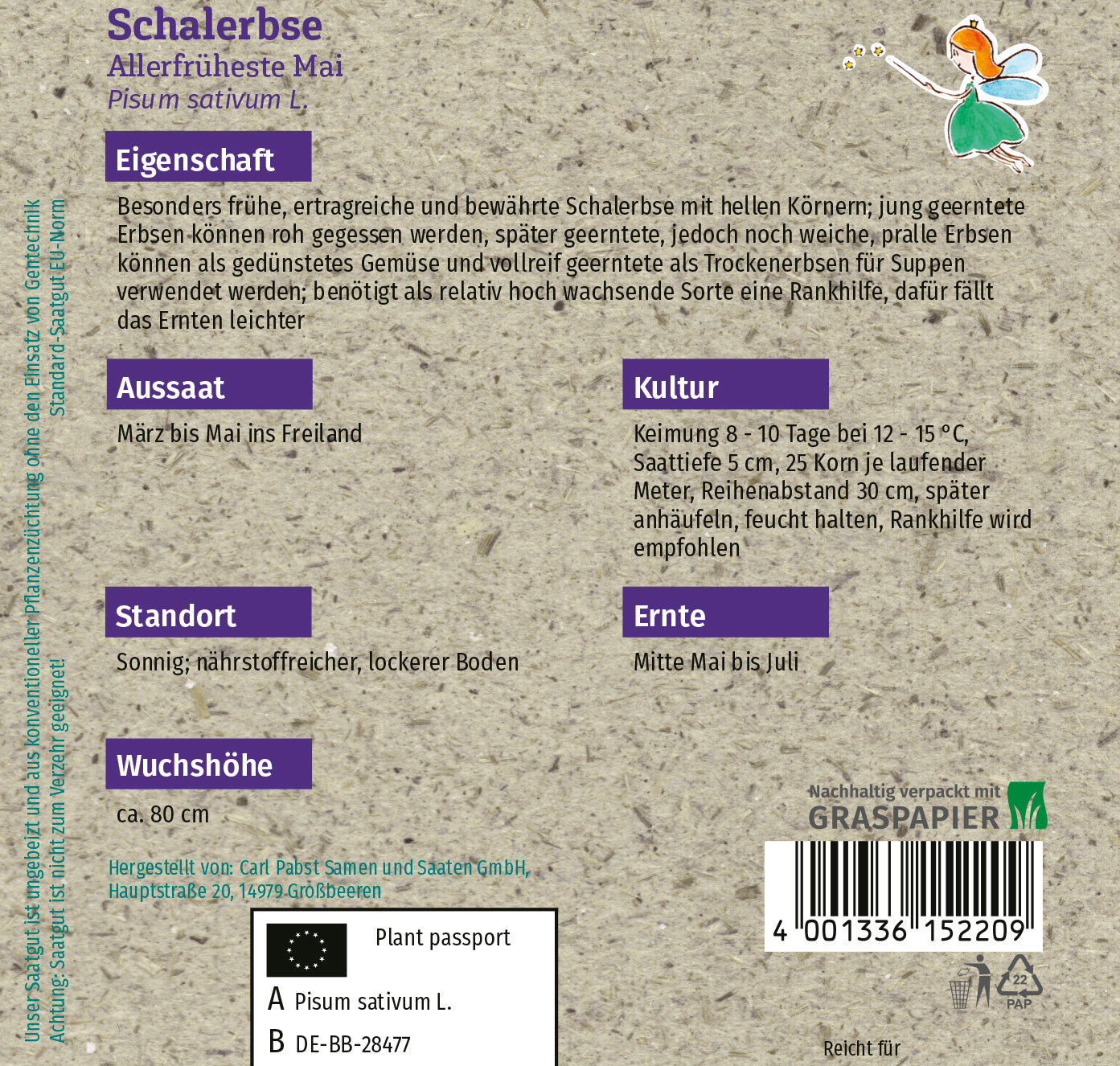 Schalerbse Allerfrüheste Mai