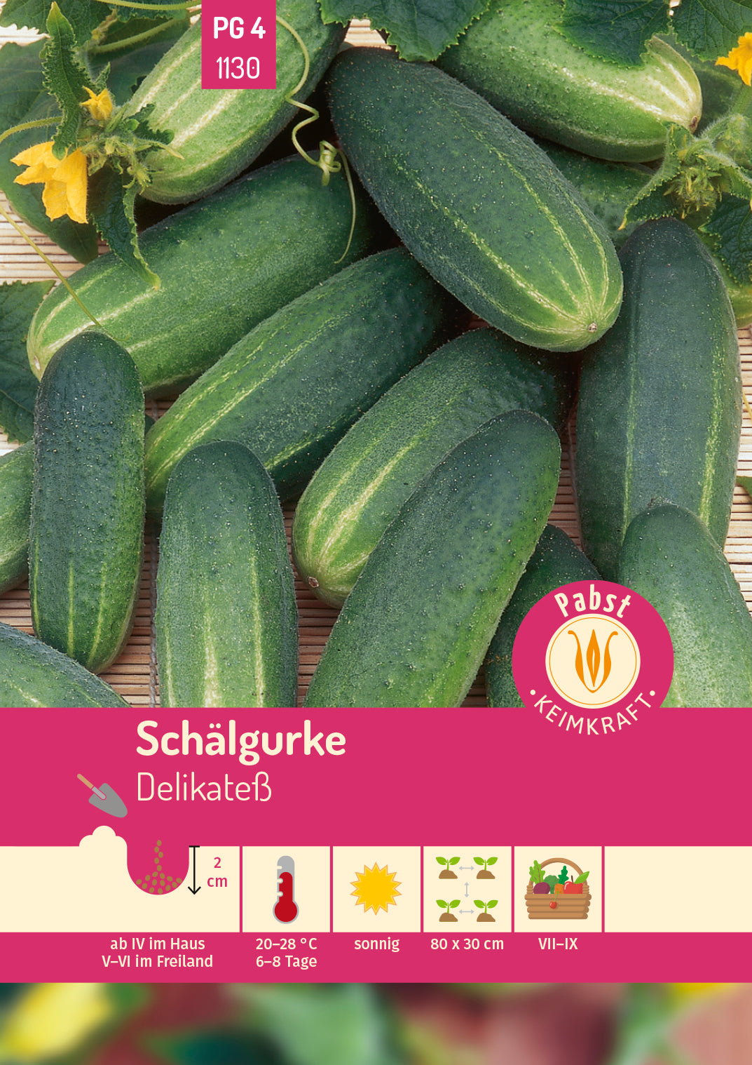 Schälgurke früh & mittellang Delikateß