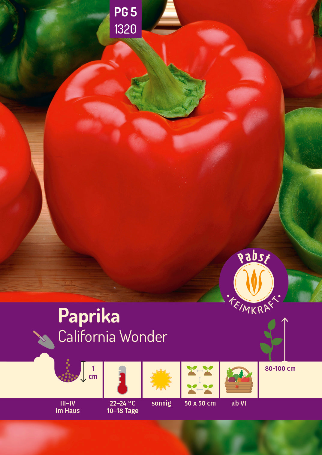 Paprika  früh & blockförmig California Wonder