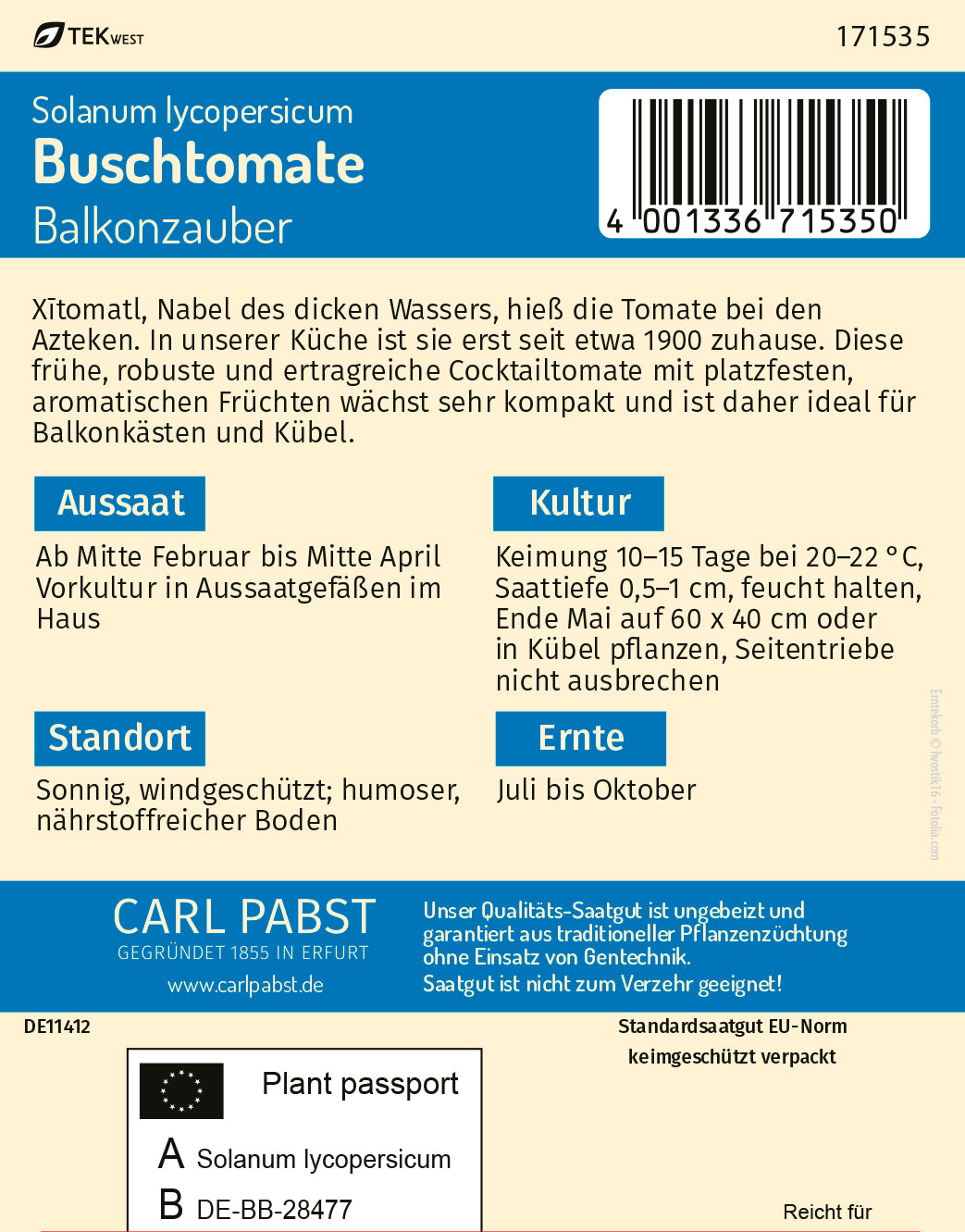 Buschtomate früh & robust Balkonzauber