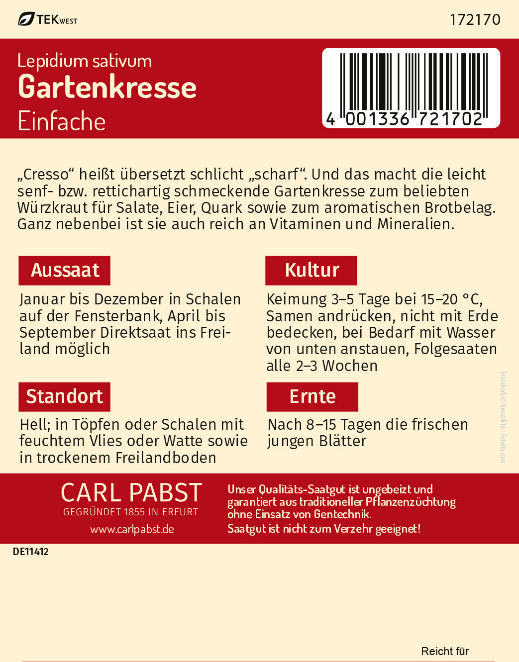 Gartenkresse Einfache
