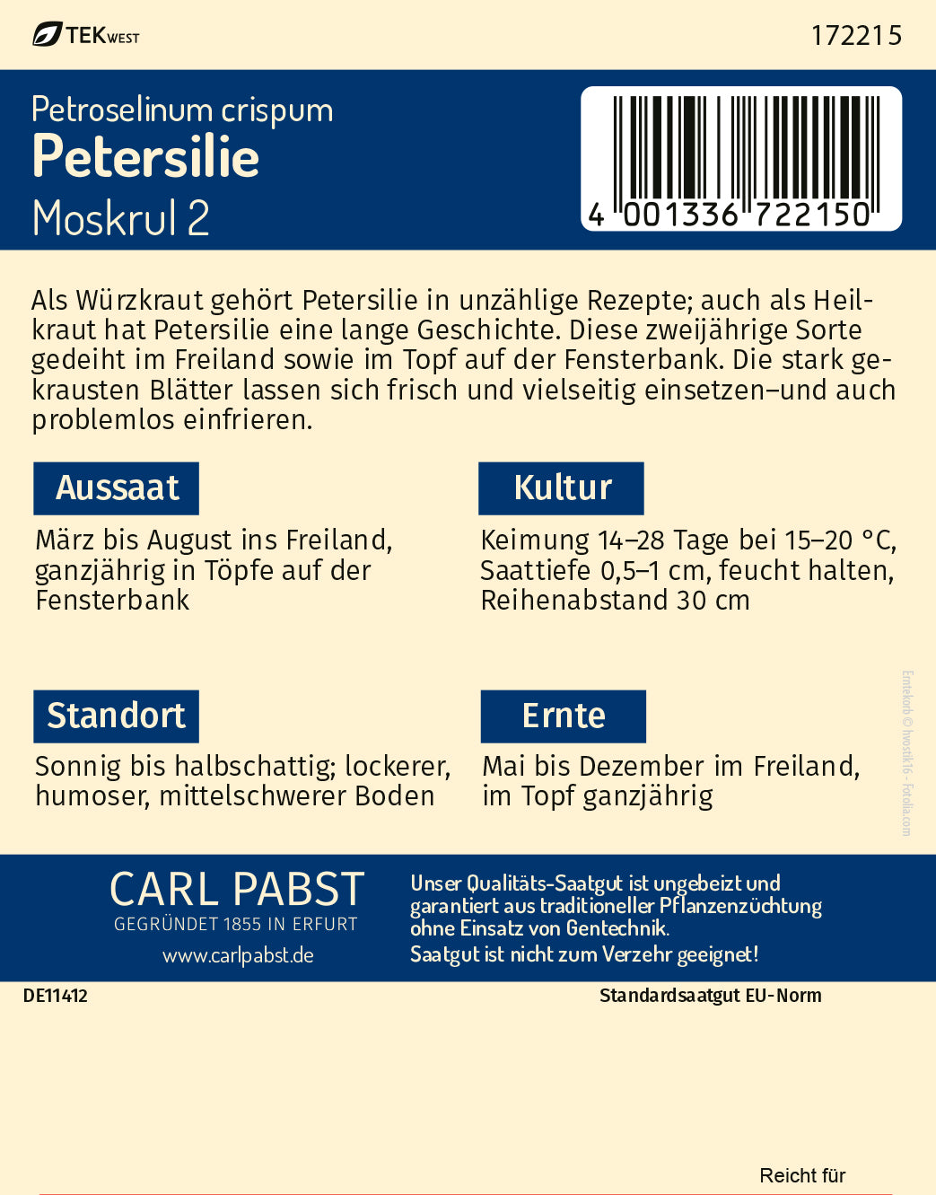 Petersilie gekraust & vielseitig Moskrul 2