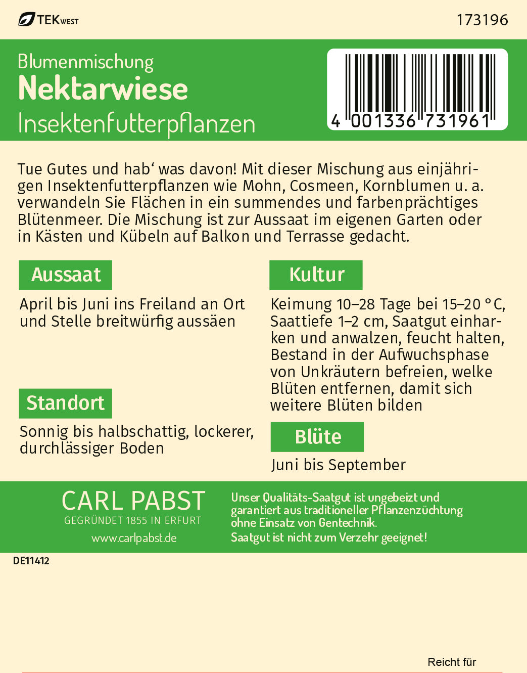 Nektarwiese Insektenfutterpflanzen