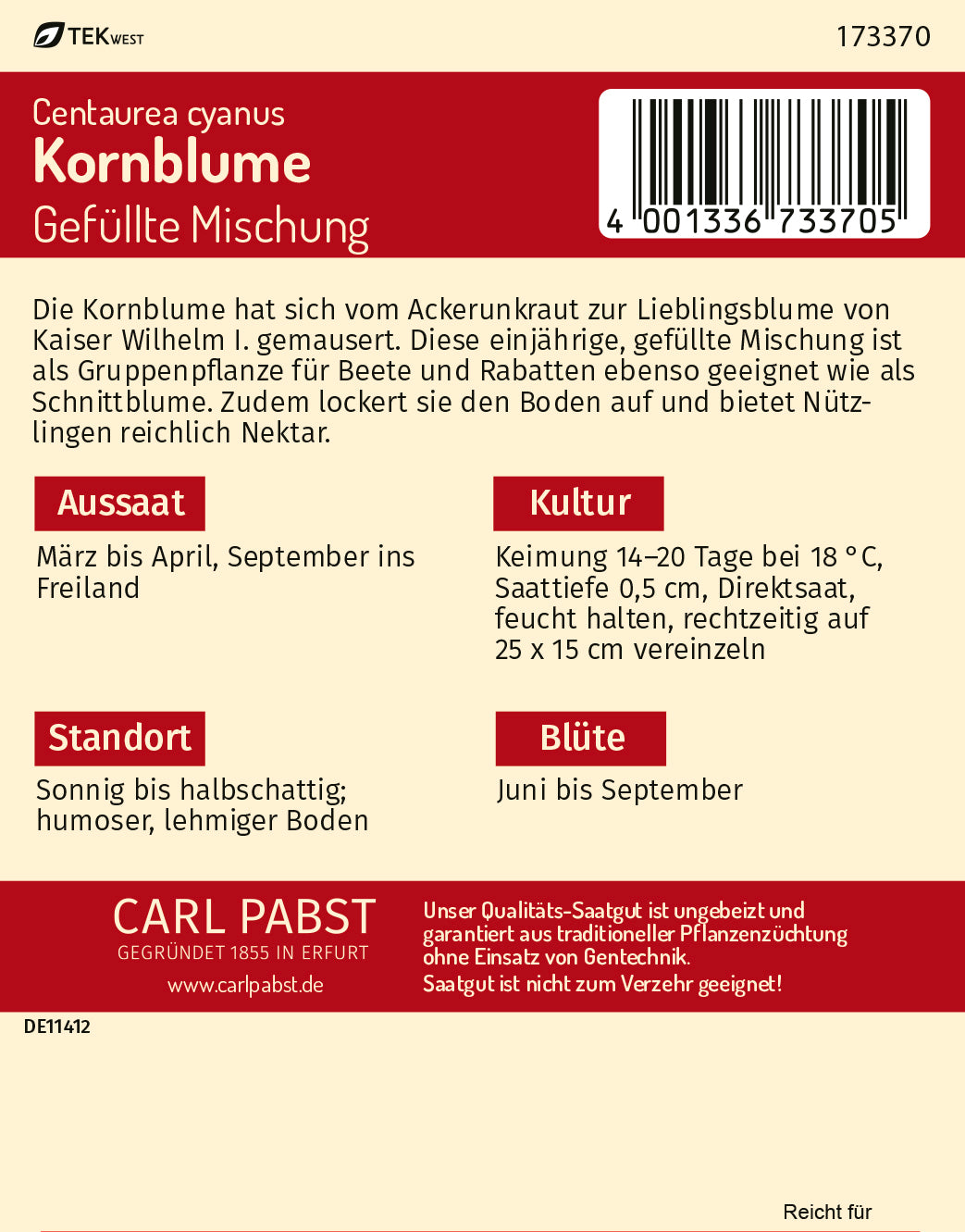 Kornblume Gefüllte Mischung