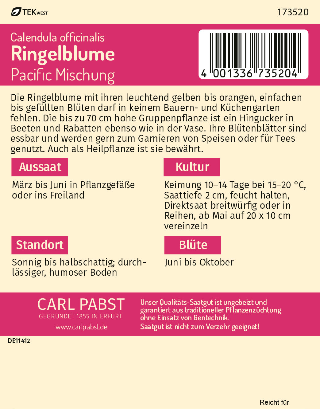 Ringelblume Pacific Mischung