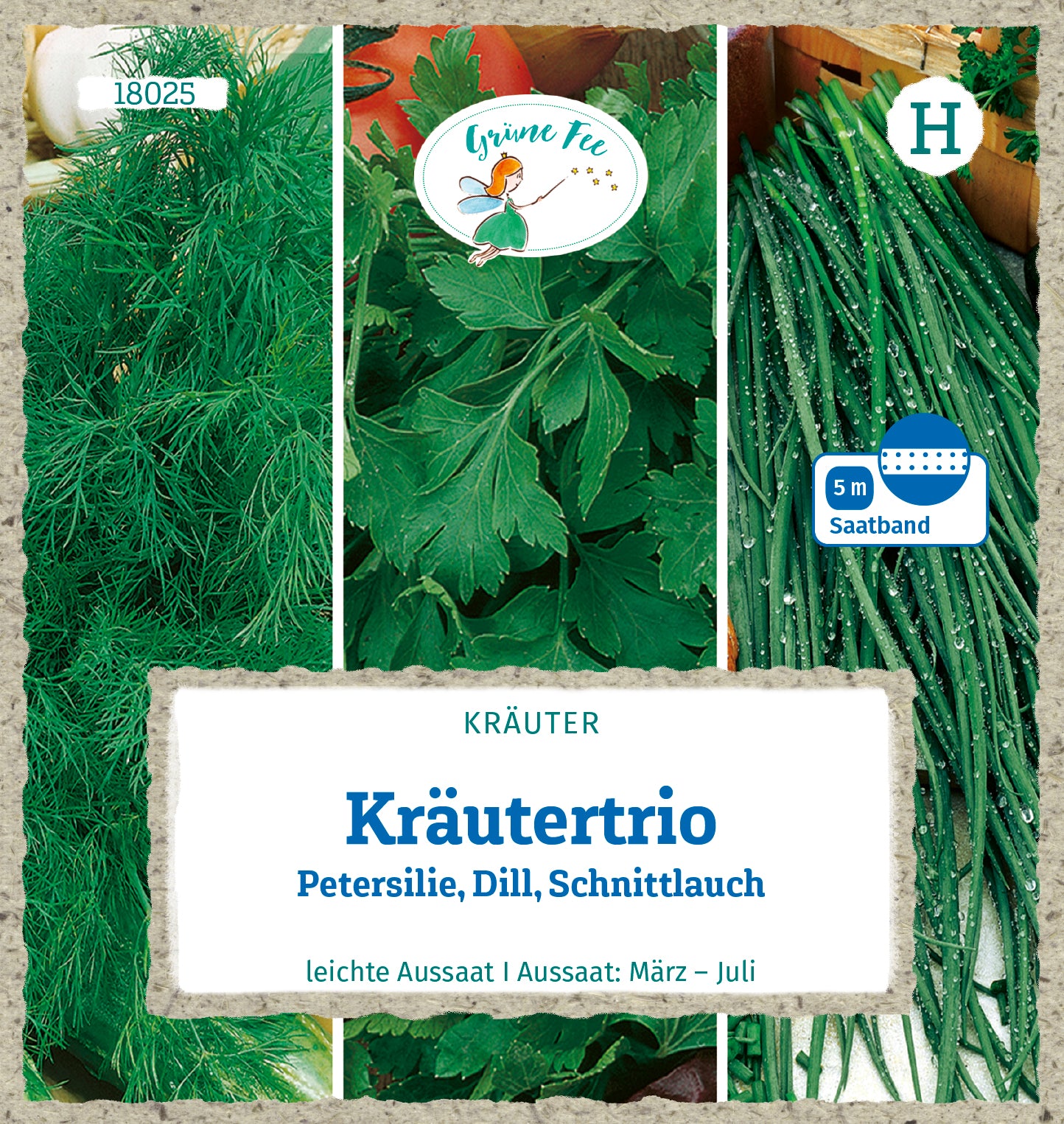 Kräutertrio Saatband 5 m Petersilie Dill Schnittlauch