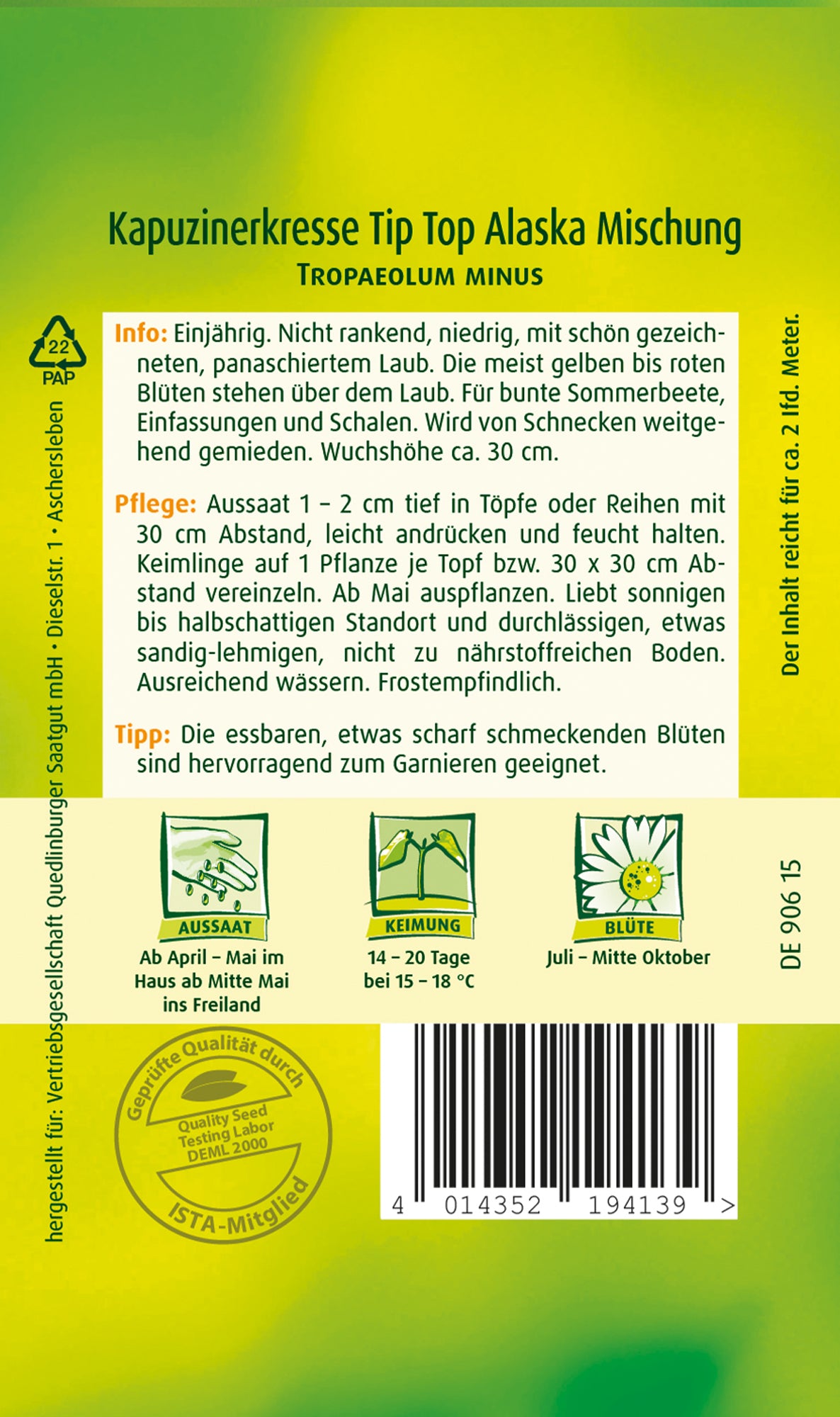 Kapuzinerkresse Tip Top