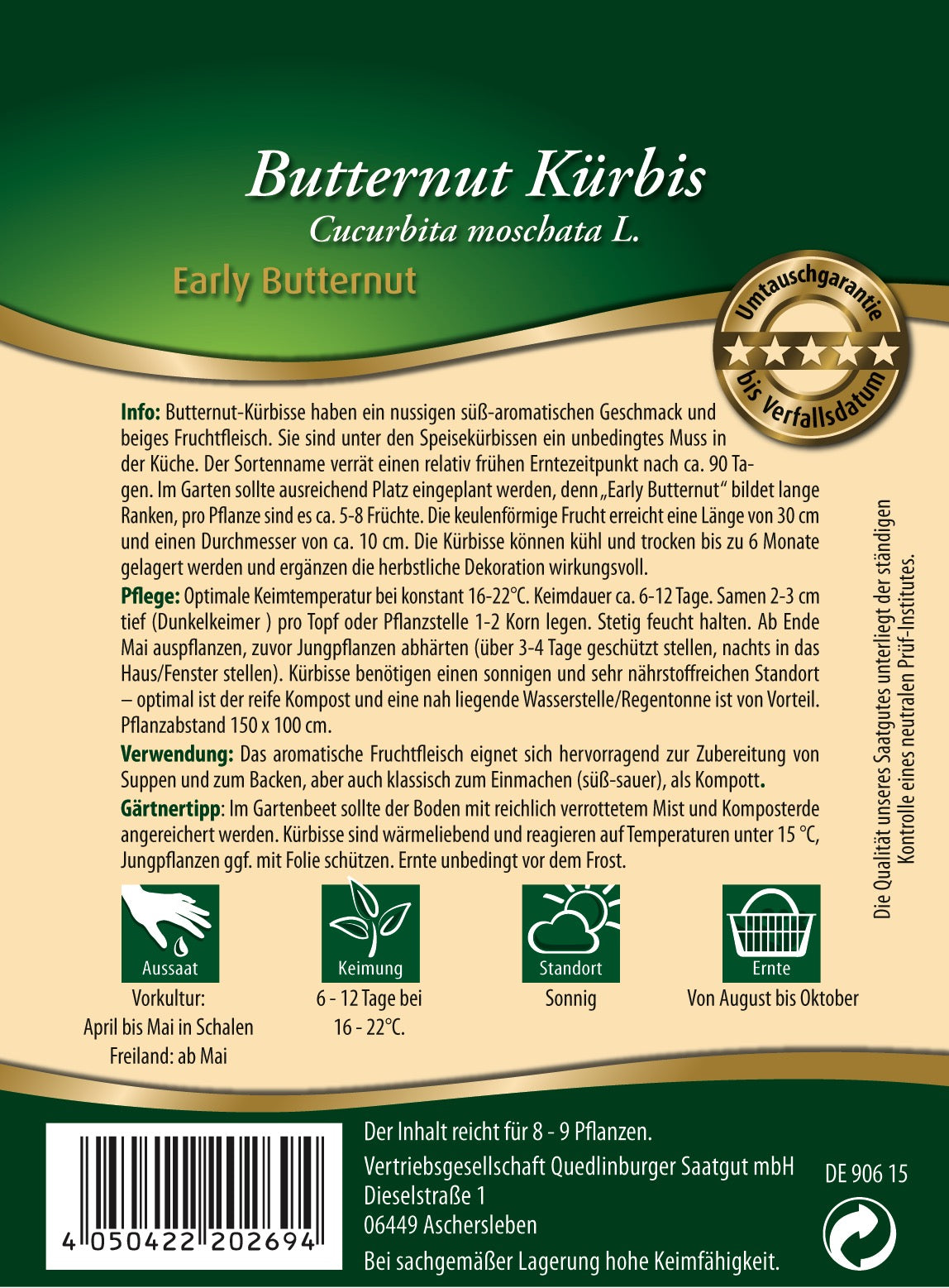 Butternut-Kürbis Early Butter