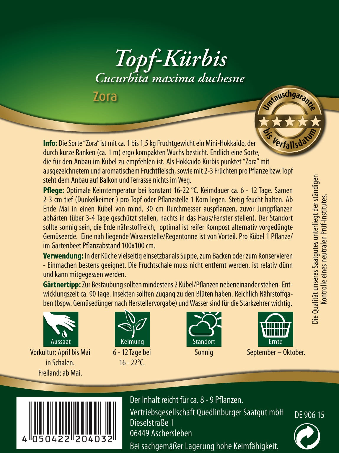 Kürbis Topf-Mini Hokkaido Zora