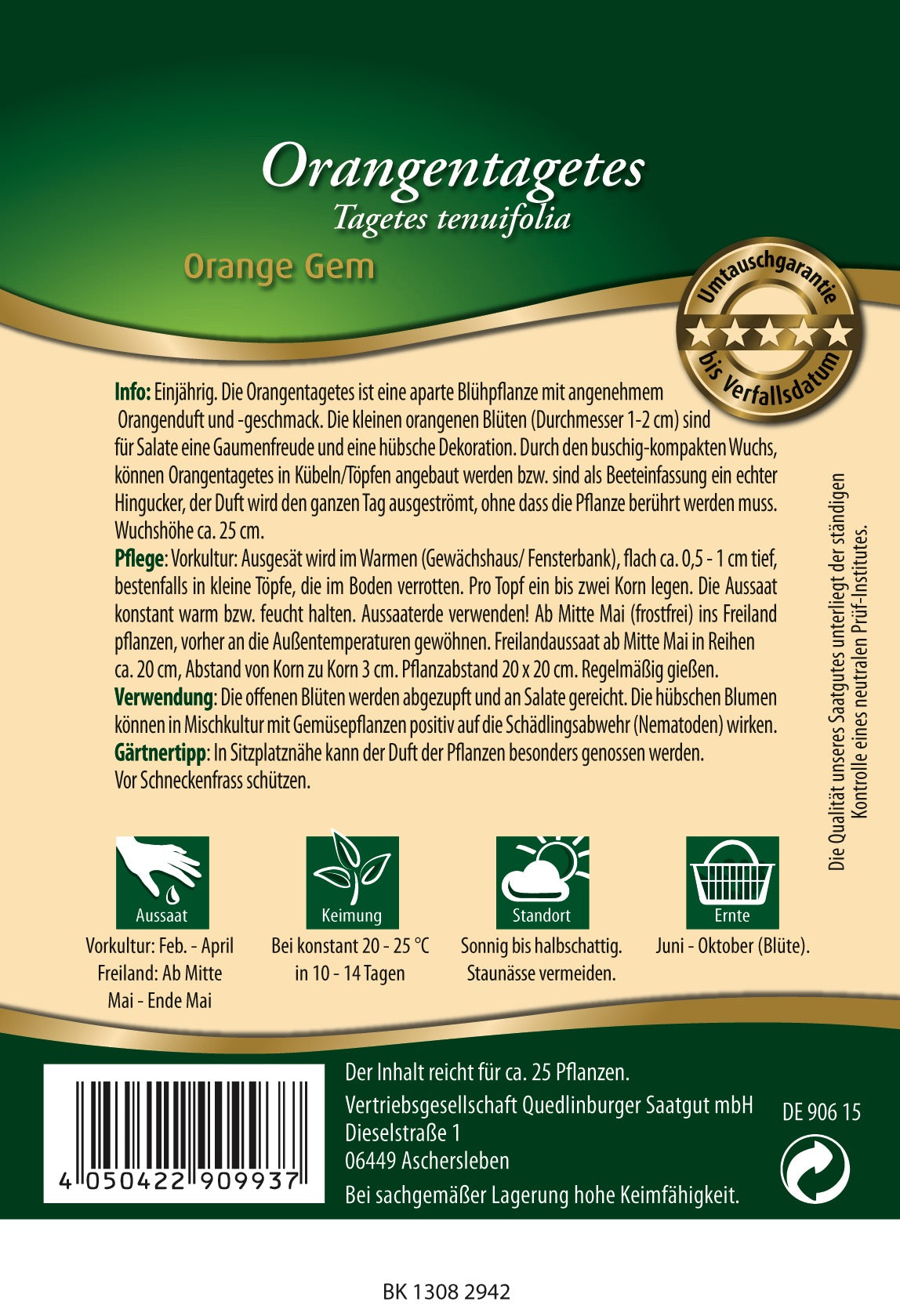 Orangen-Tagetes Orange GEM