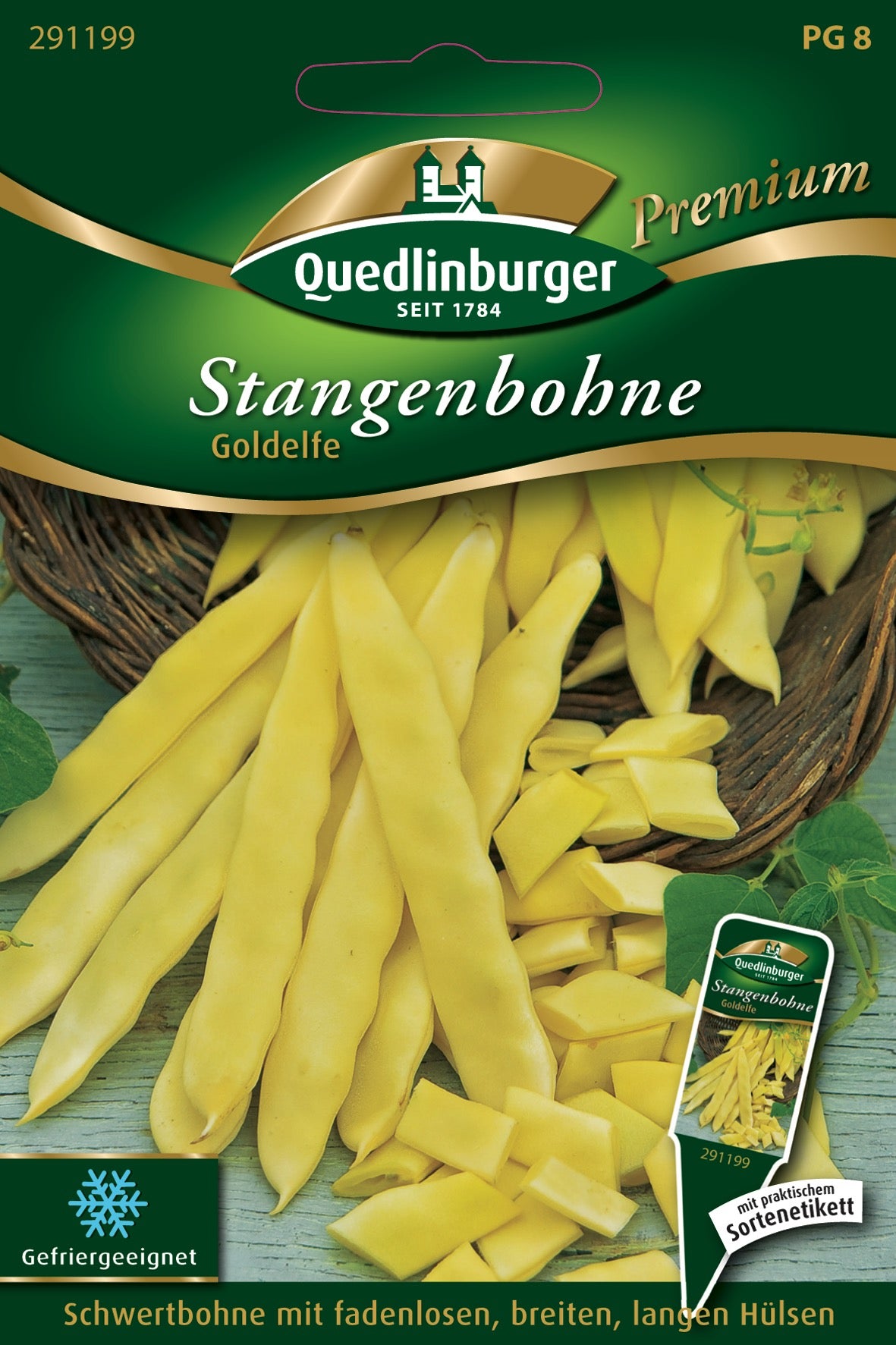 Stangenbohnen Goldelfe