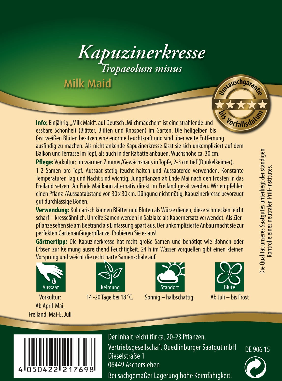 Kapuzinerkresse Milk Maid