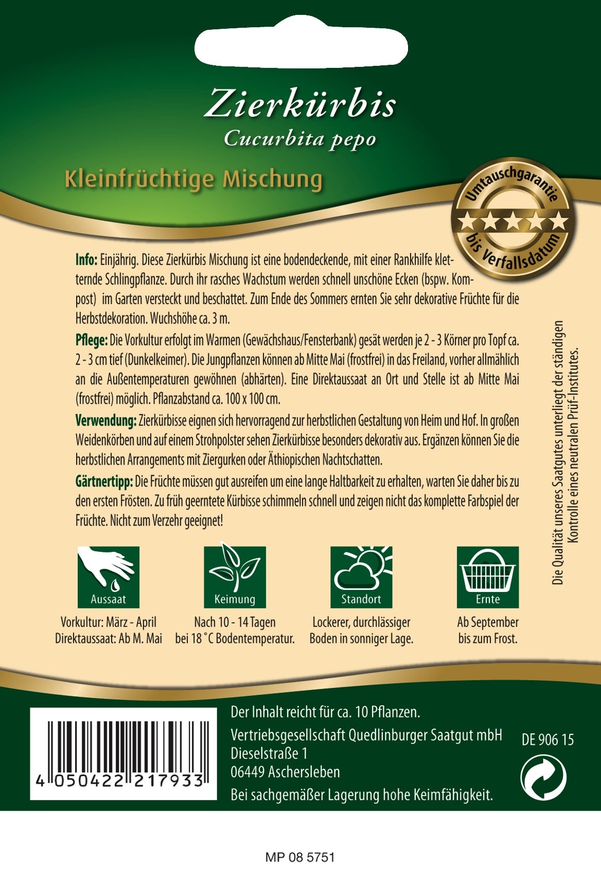 Zierkürbis kleinfrüchtige Mg