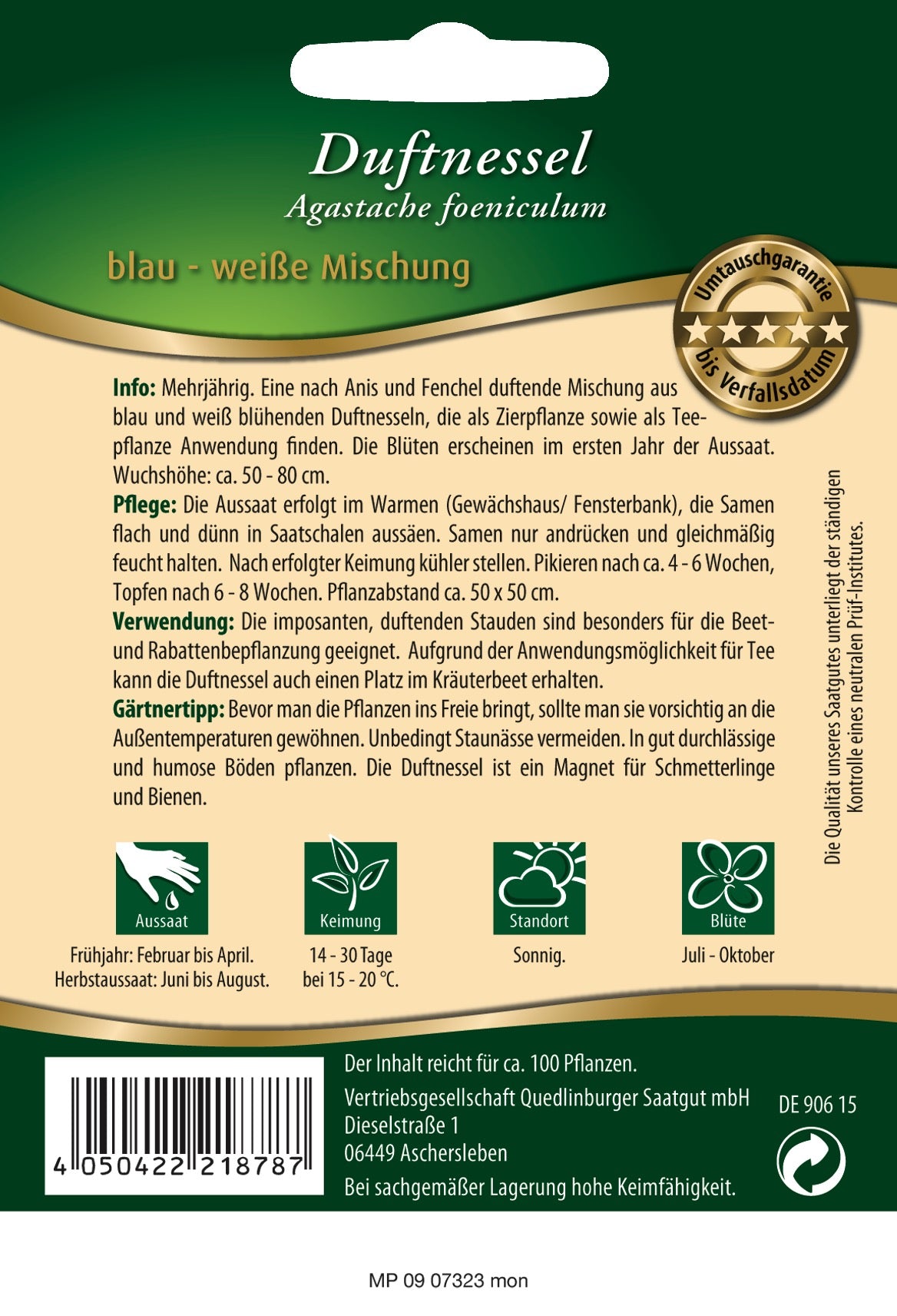 Duftnessel blau-weiße Mischung