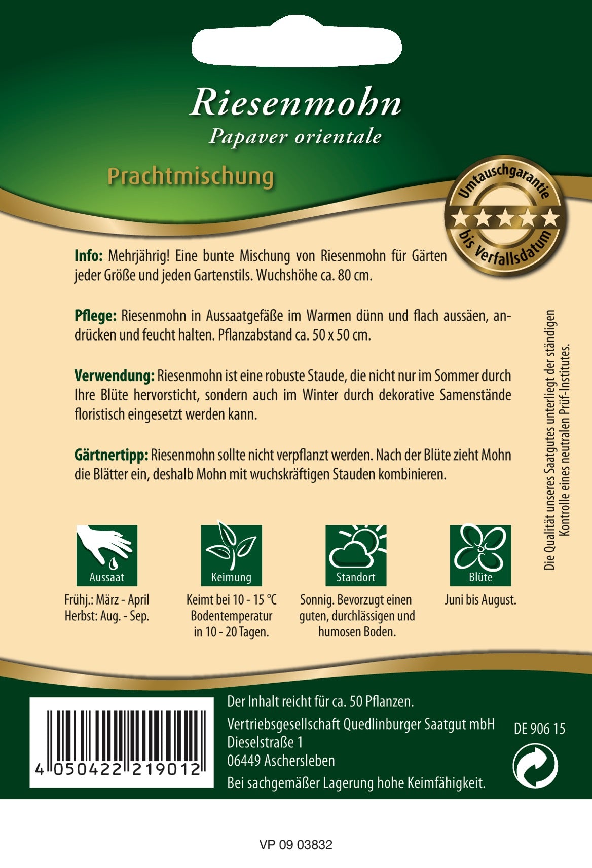 Türkischer Mohn Prachtmischung