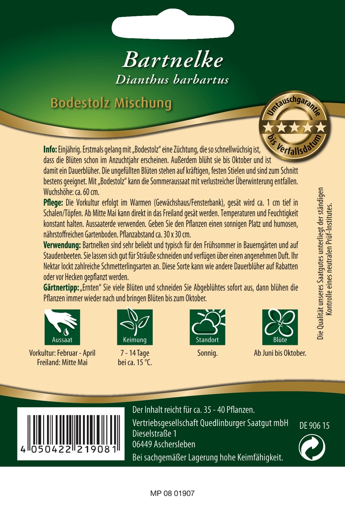 Bart-Nelken Bodestolz Mischung