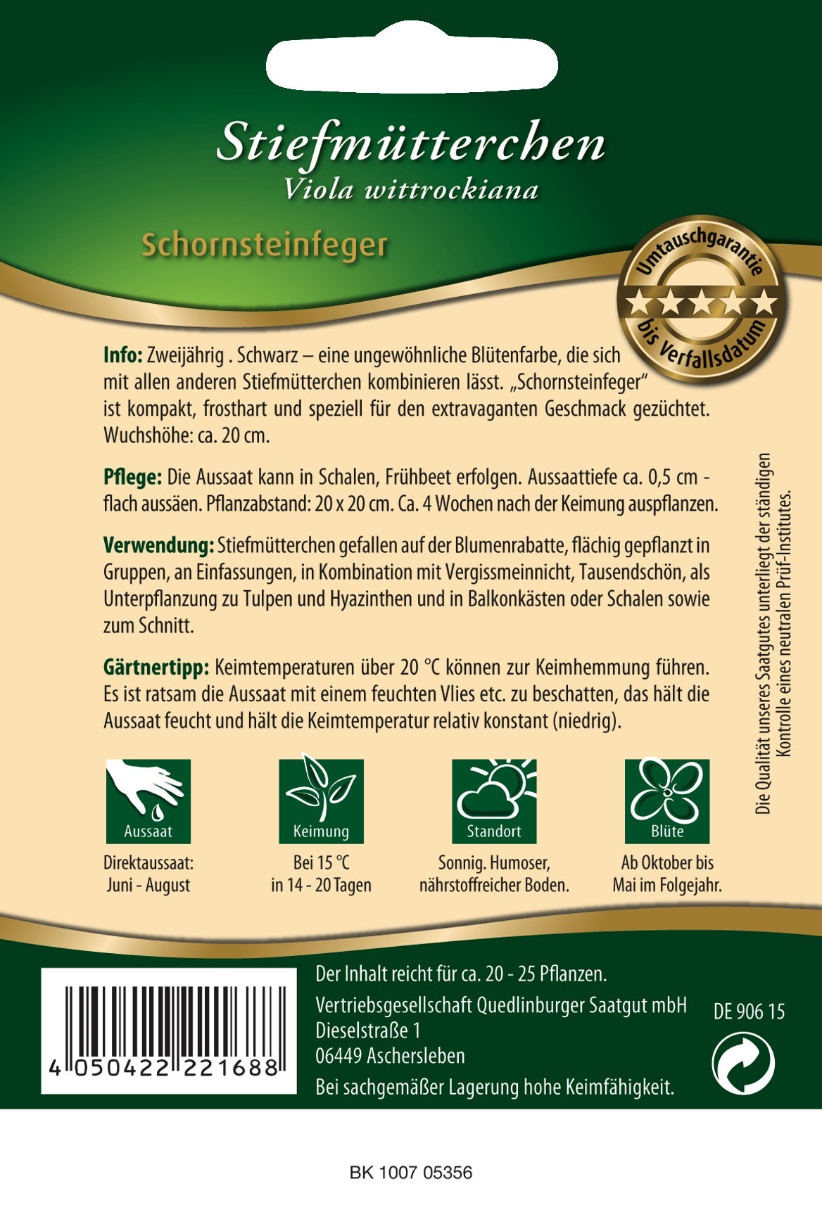 Stiefmütterchen Schornsteinfeger