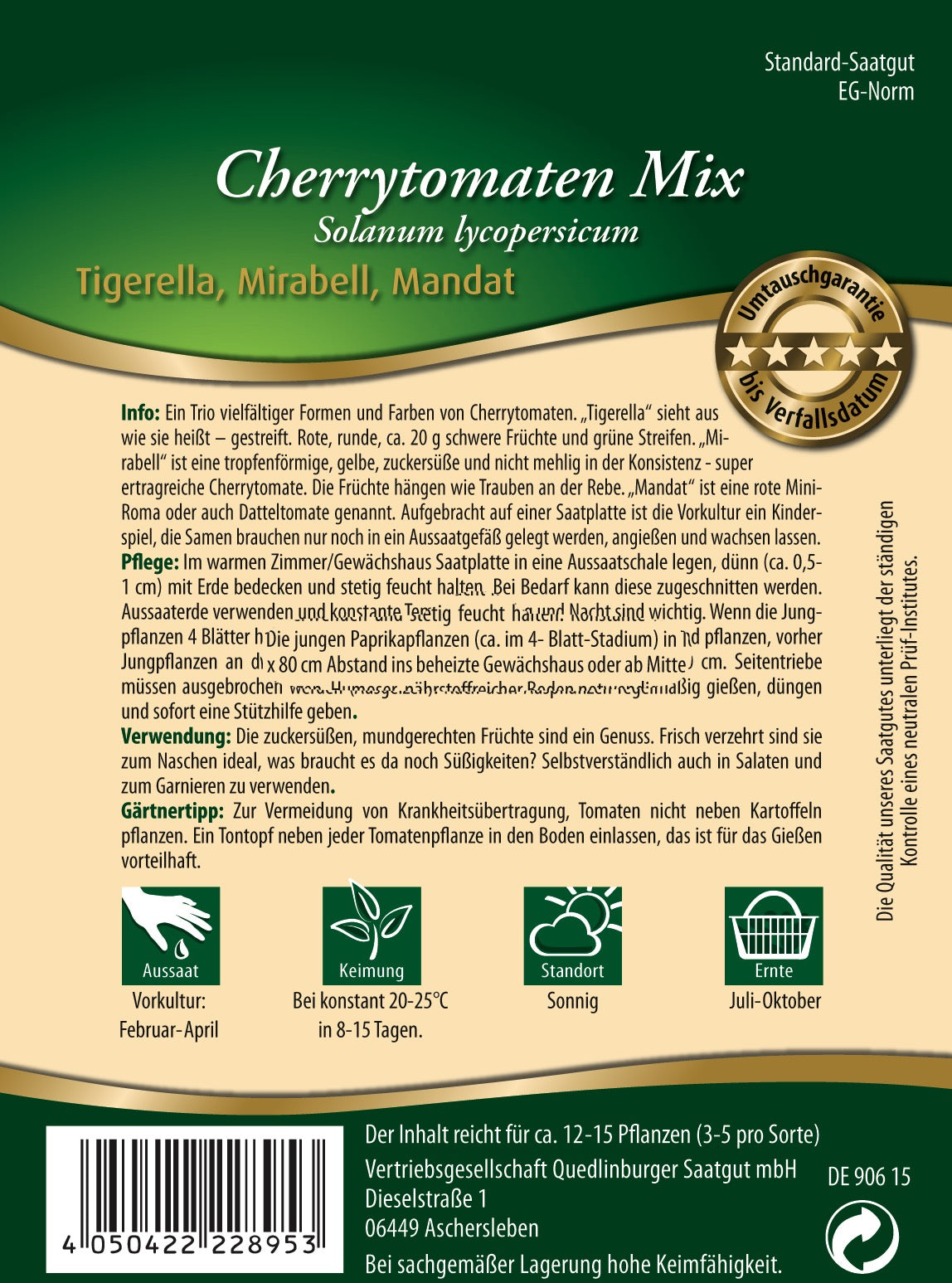 Cherry-Tomaten Mix Saatplatte