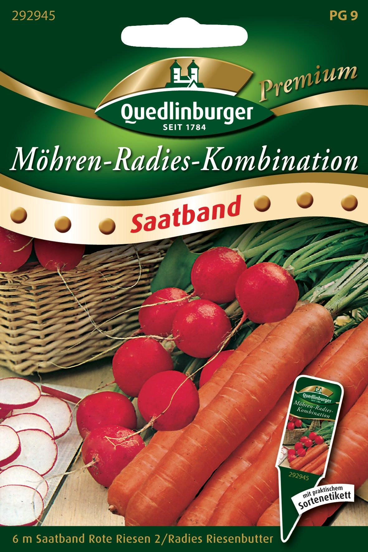 Möhren- Radies- Kombination Saatband