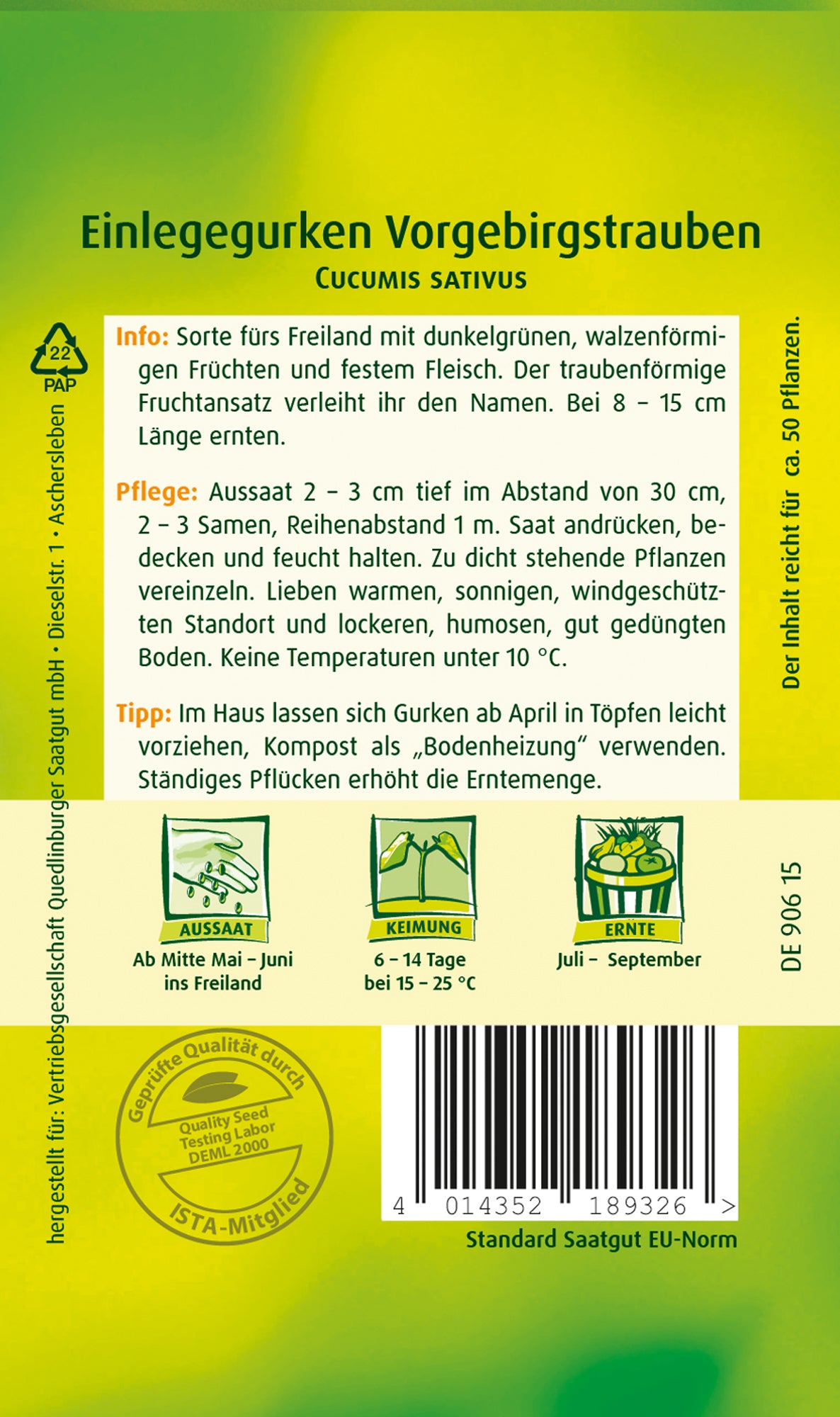 Einlegegurken Vorgebirgstrauben