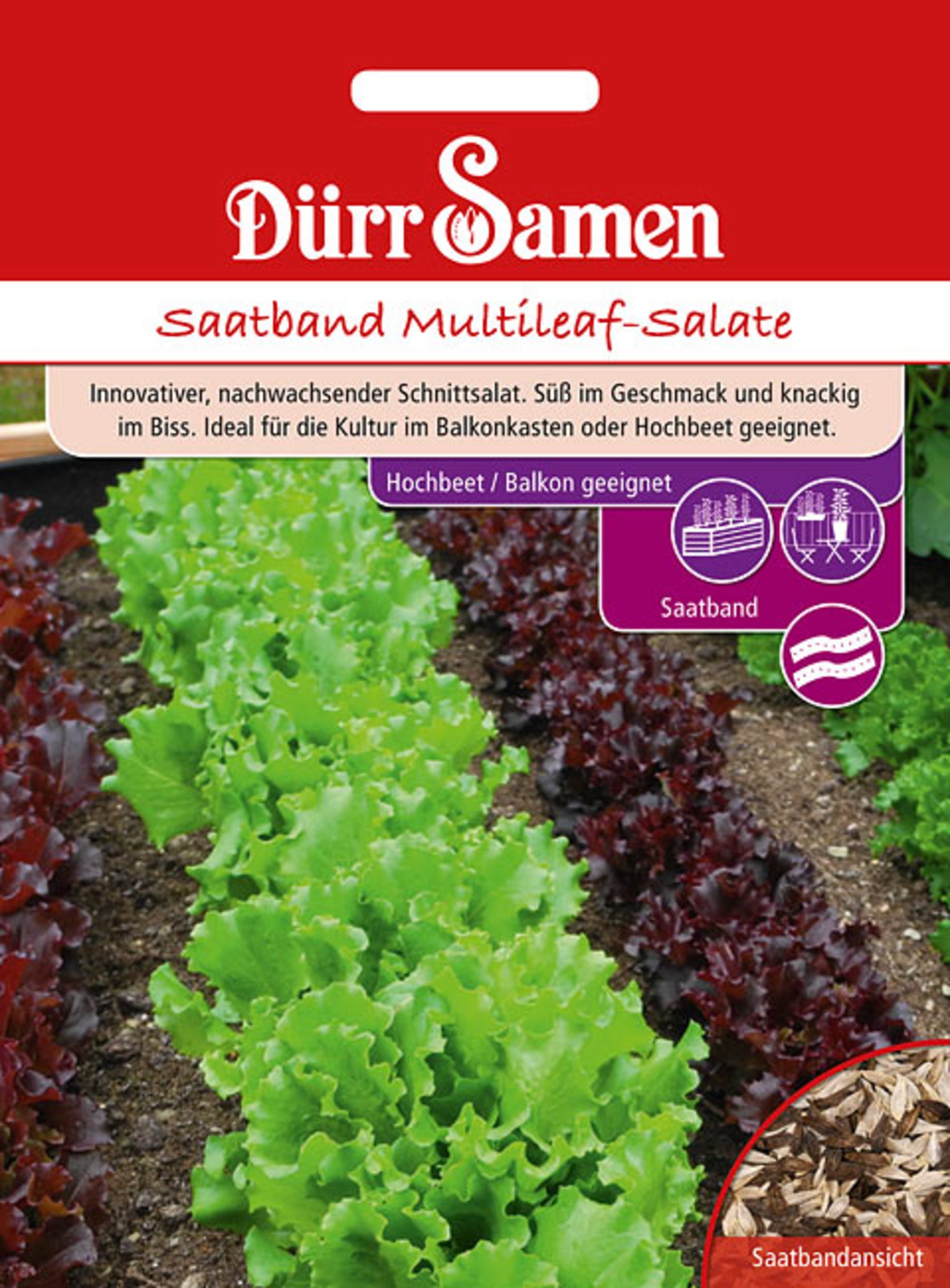 Saatband Multileaf-Salate für Balkon